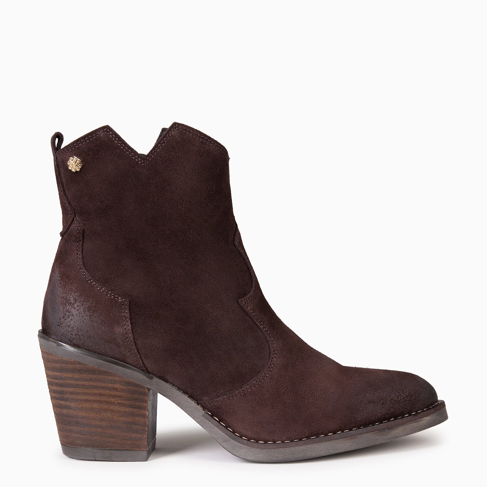 BEDFORD – Botines cowboy con tacón MARRON