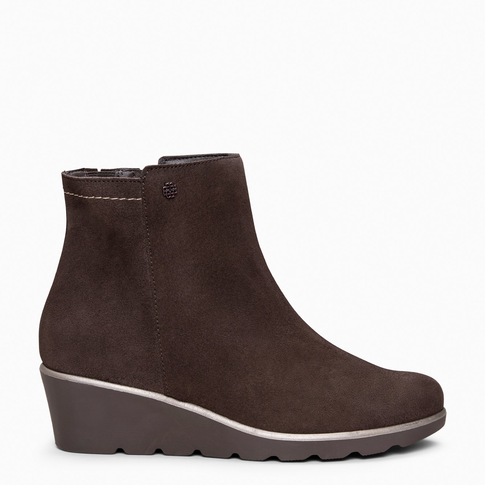 LULEA - Botín de serraje hidrófugo MARRON