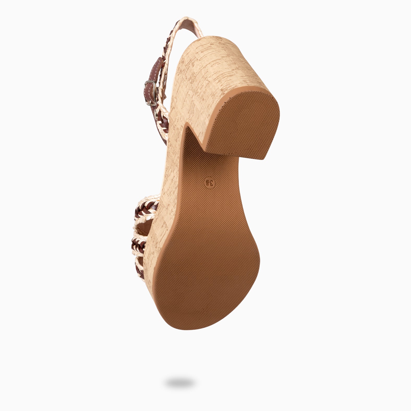 FLORA - SANDALIAS CASUALES DE TACÓN ALTO MARRÓN