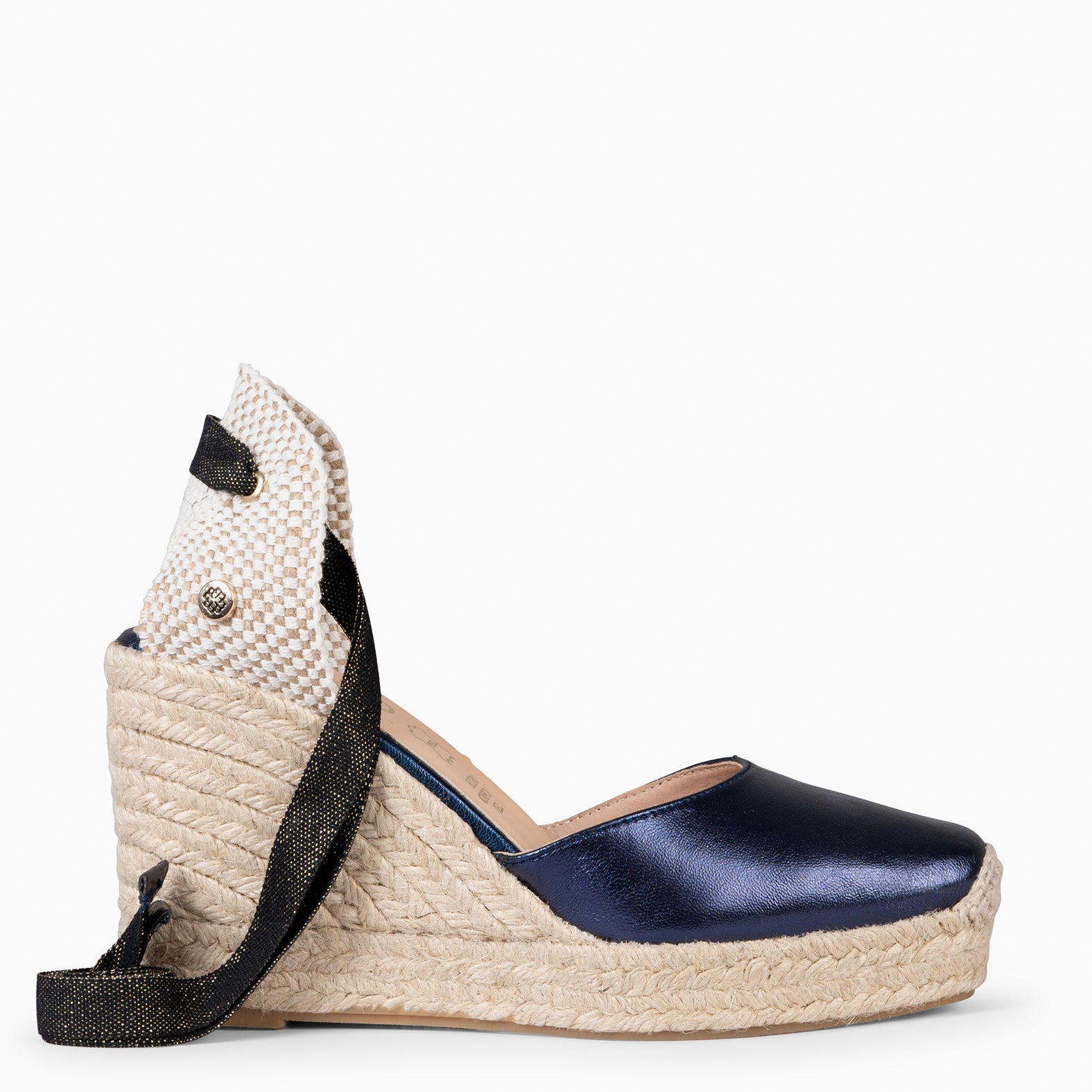 MOMBASA - Cuñas de esparto con cinta METAL MARINO - miMaO ®