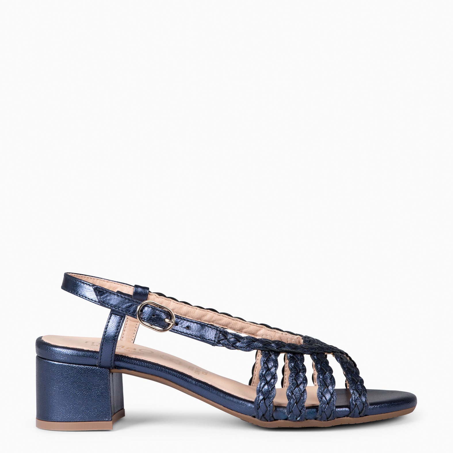 LINA - Sandalias de tacón ancho MARINOMETAL