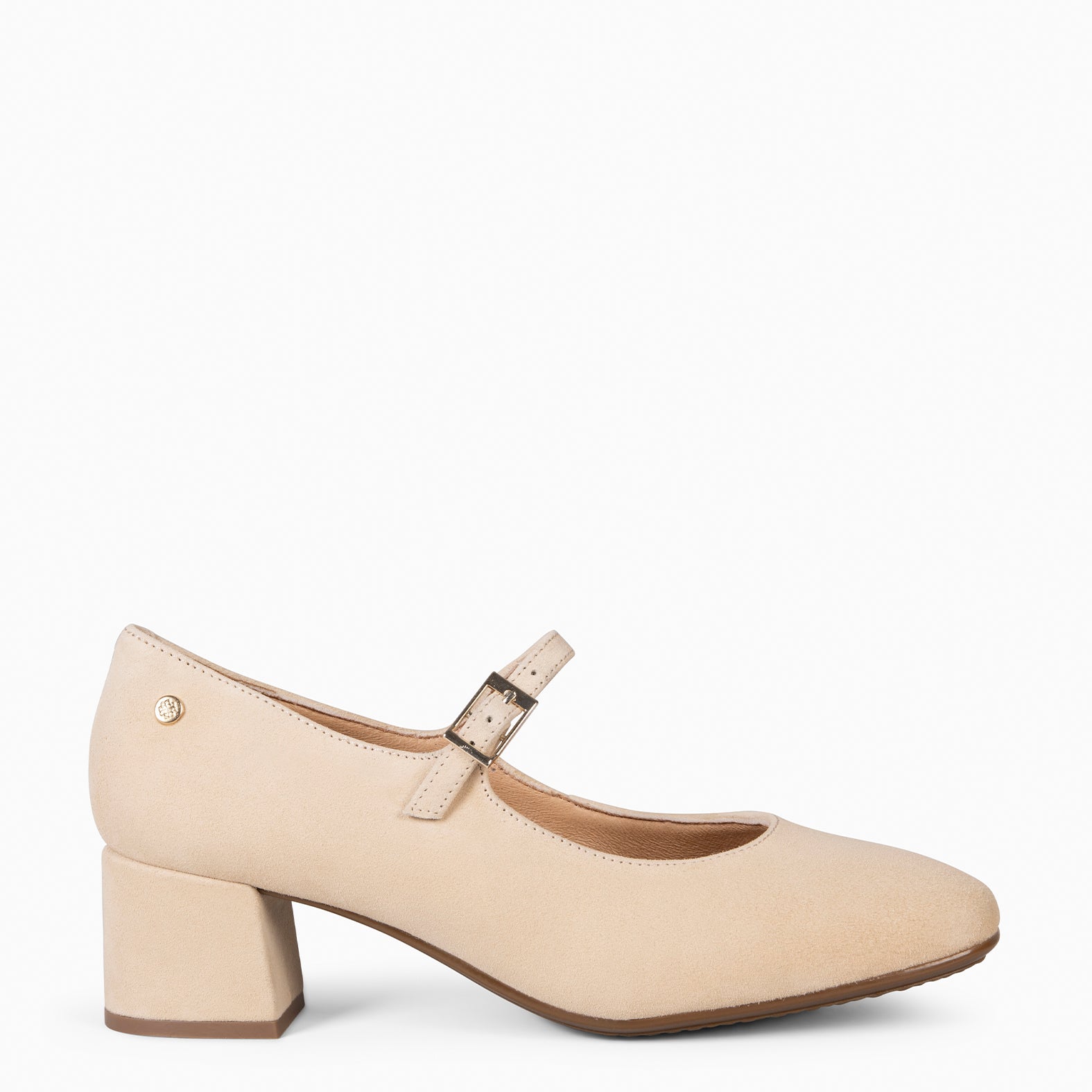 BELLA - Zapatos con pulsera y puntera cuadrada BEIGE