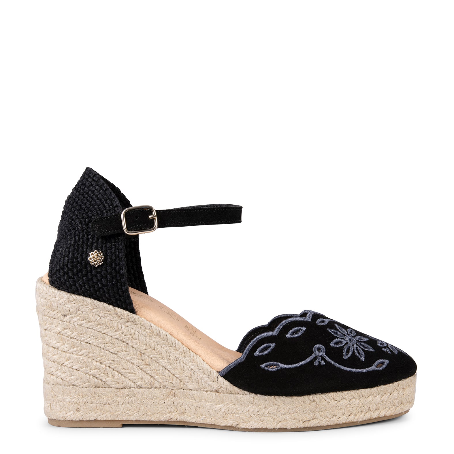 RONDA - BLACK WEDGE ESPADRILLES