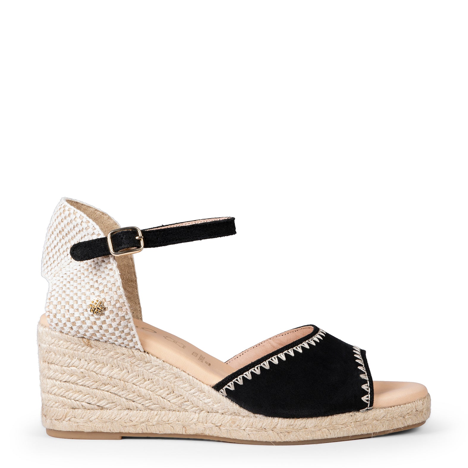 SITGES - BLACK WOMEN'S HIGH WEDGE ESPADRILLES