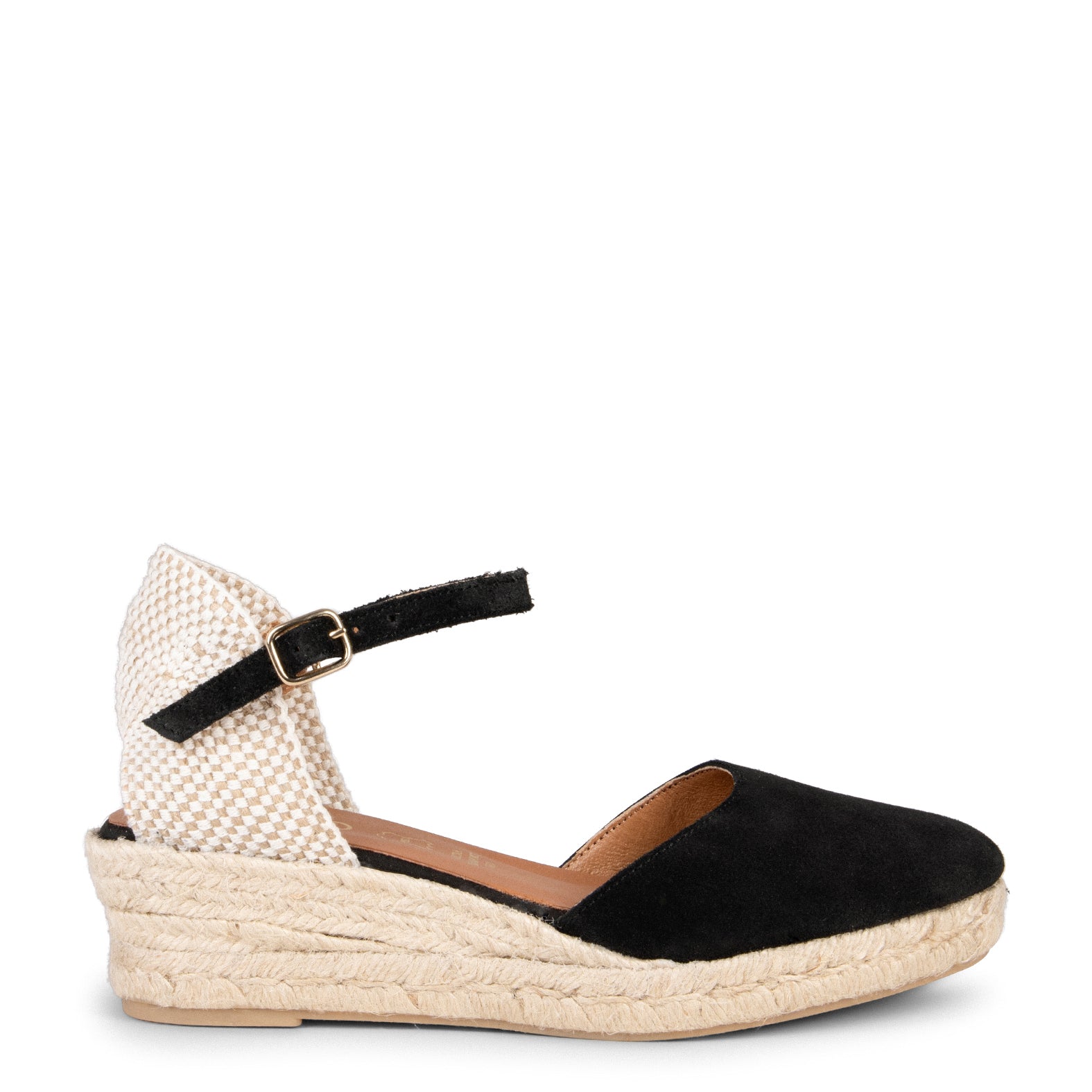 FORNELLS - BLACK WEDGE ESPADRILLES