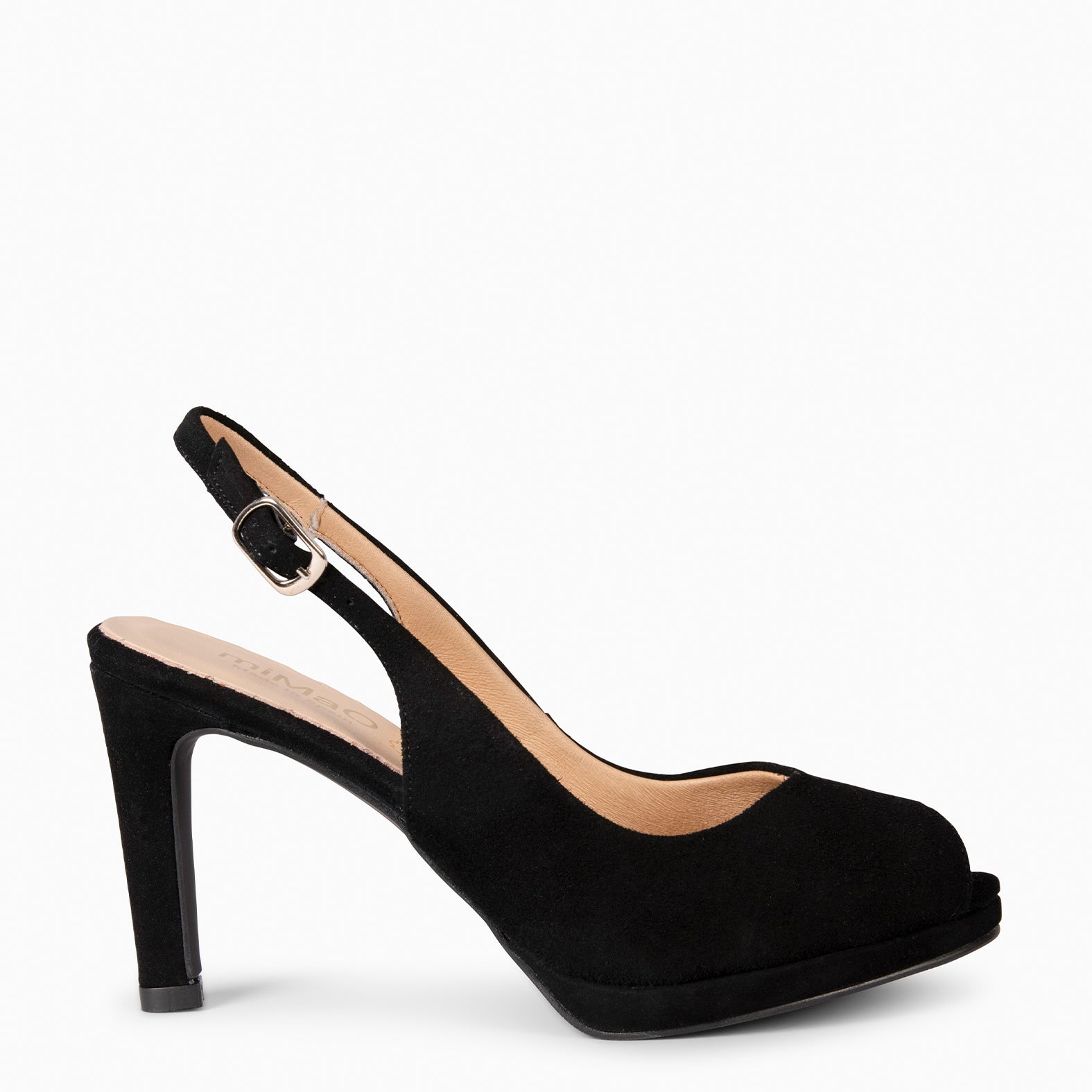 ELSA - ZAPATOS DE TACÓN ALTO DESTALONADOS NEGRO