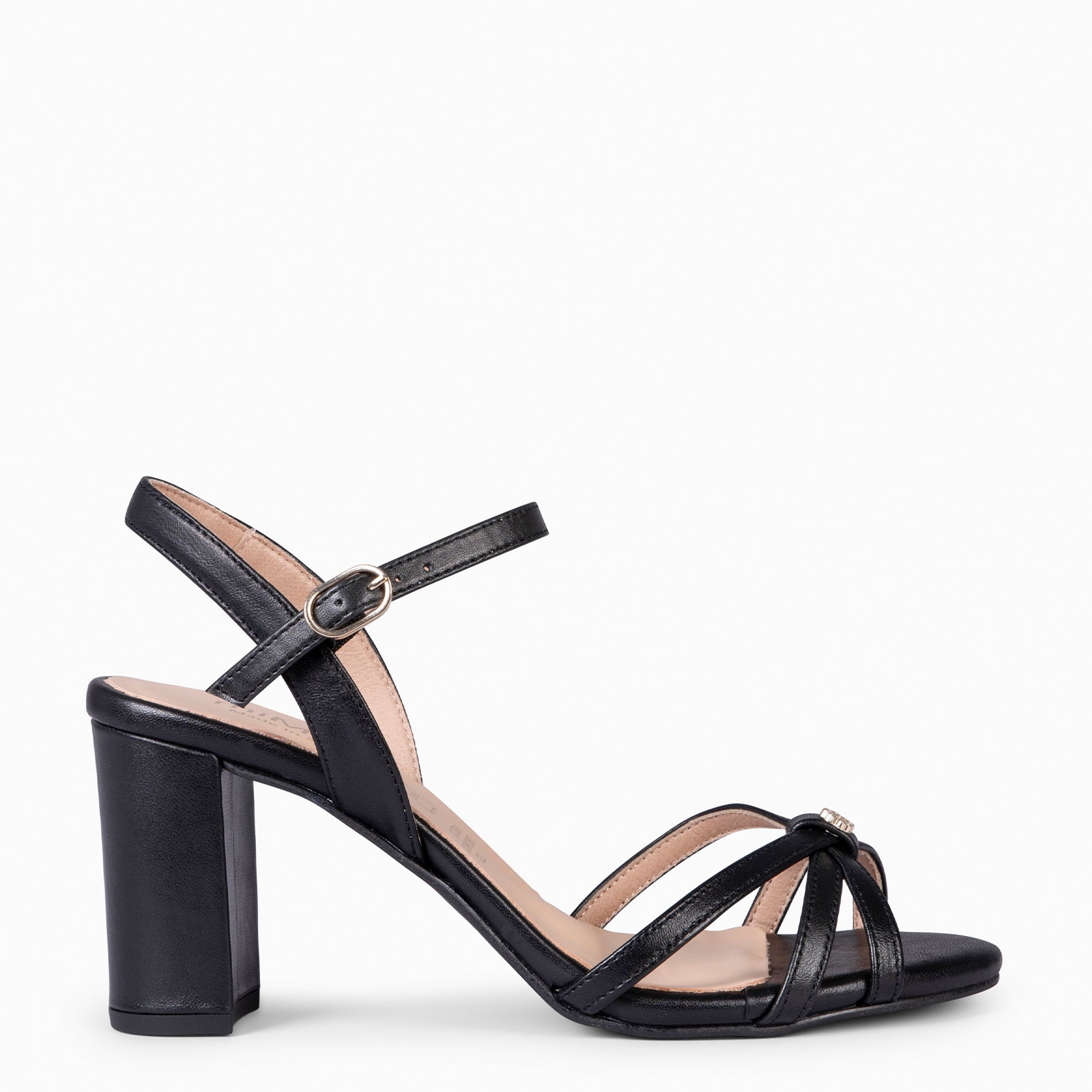 SONIA - SANDALIAS ELEGANTES DE TACÓN ALTO NEGRO