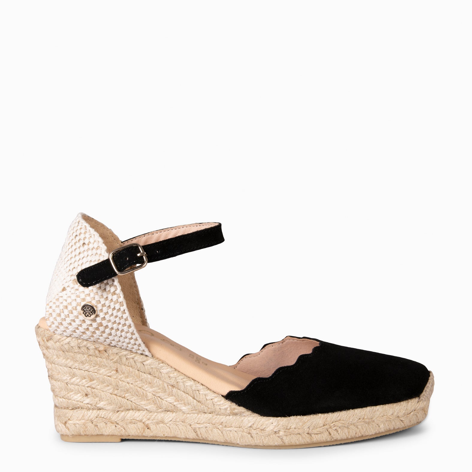 MIAMI - BLACK SUEDE WEDGE ESPADRILLE