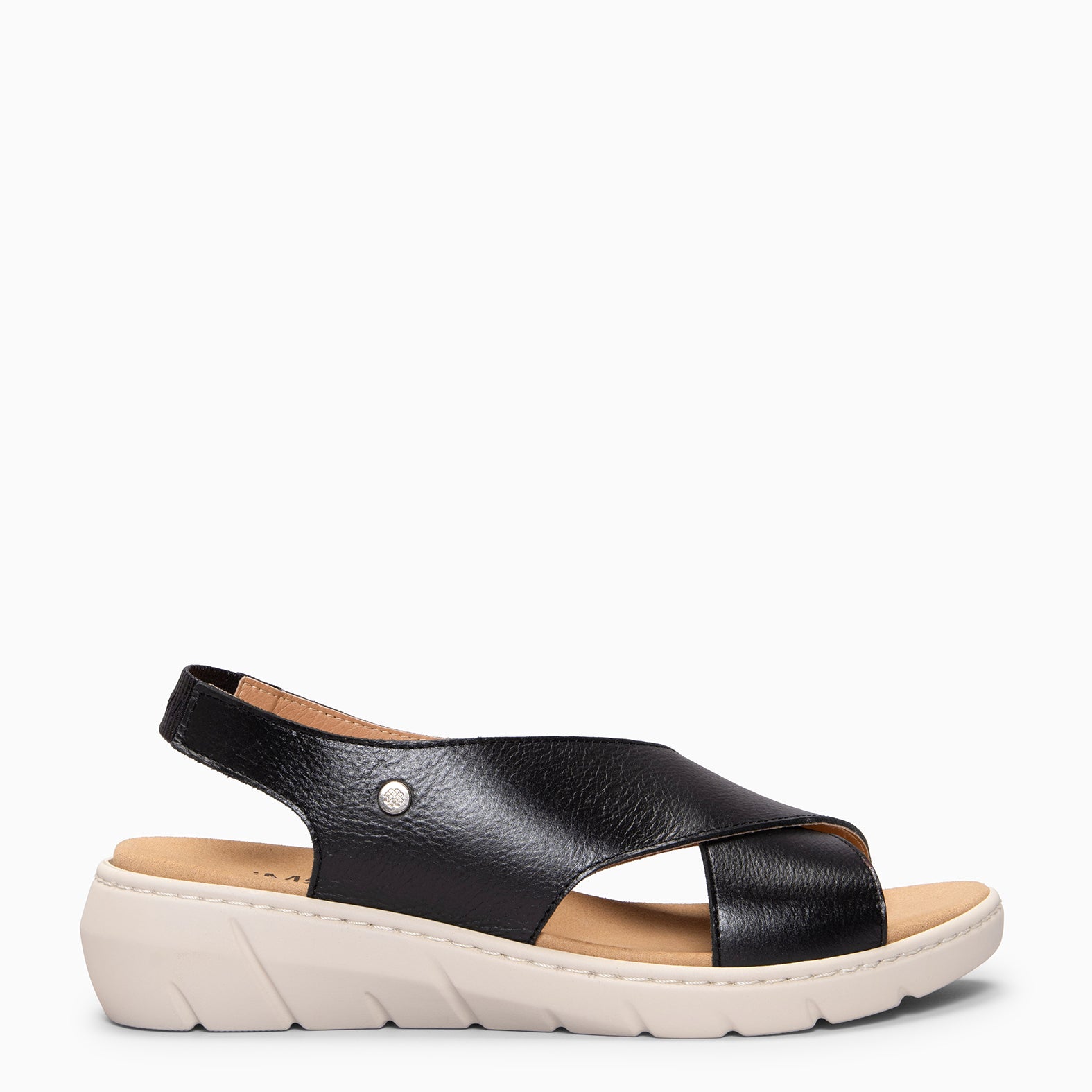 LUPÉ - Sandálias slingback com palmilha removível PRETO