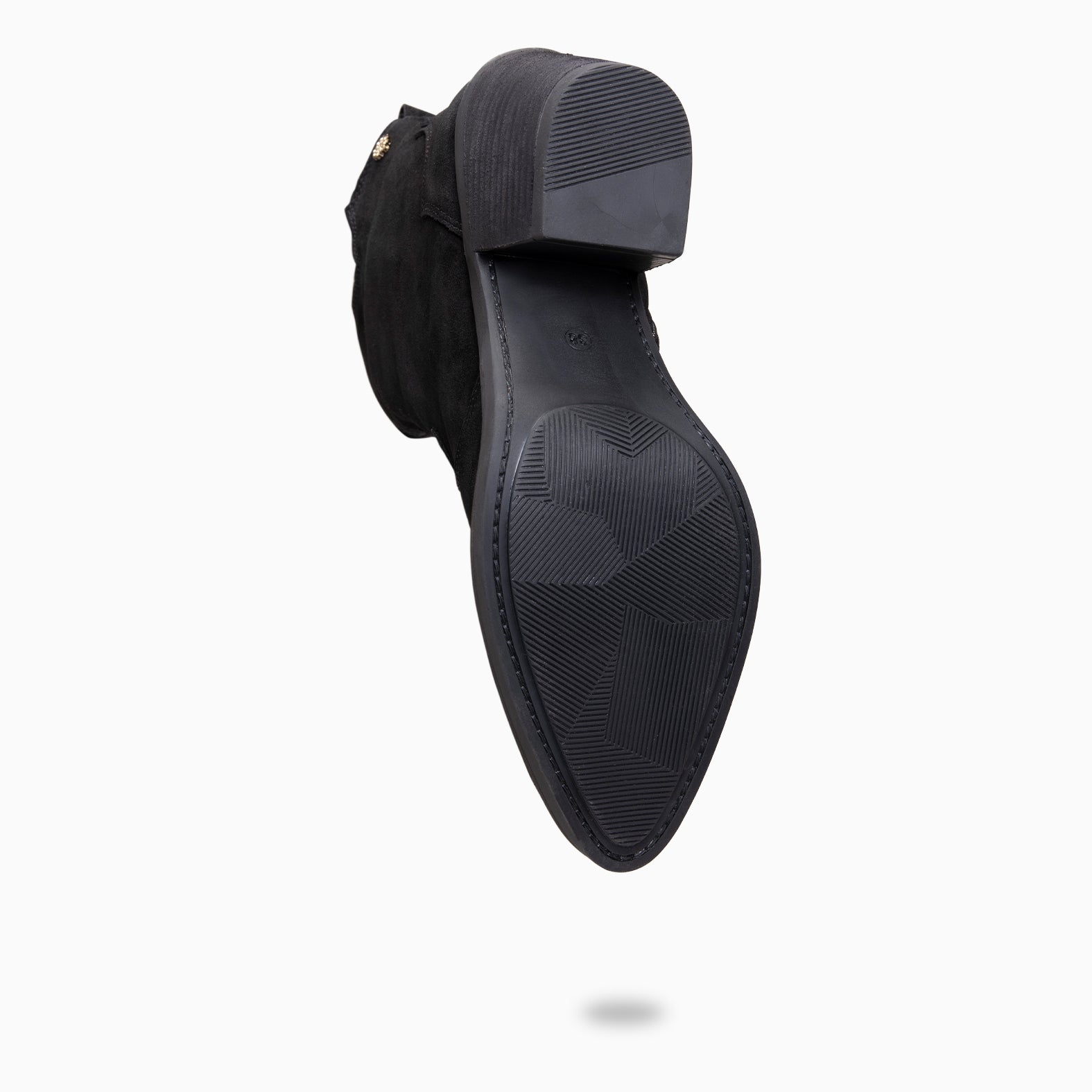 BEDFORD - Bottines cowboy pour femme en daim NOIR