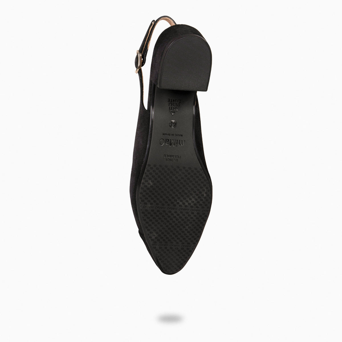 MARTINA – Slingbacks en cuir NOIR