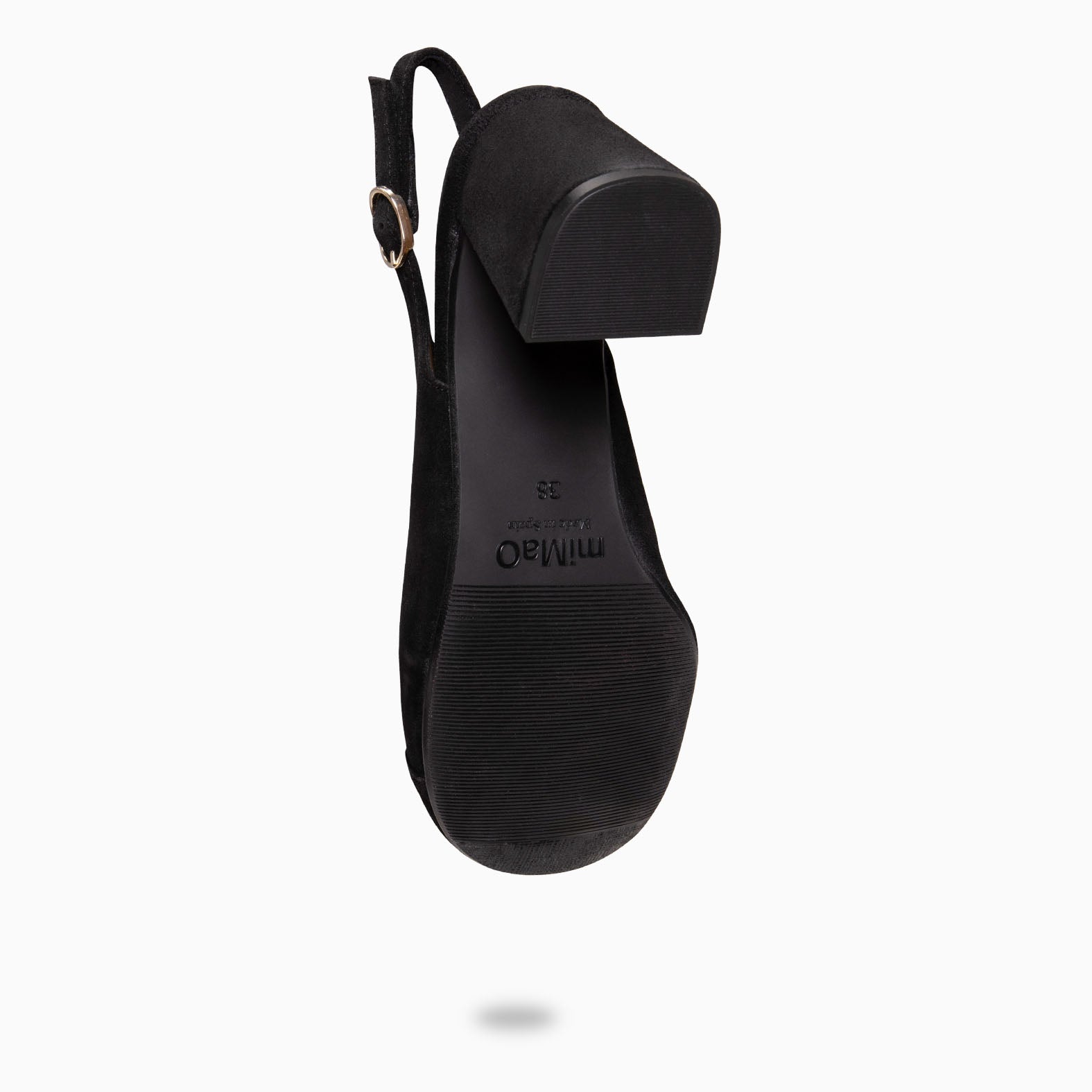 VEGA – Zapato de tacón ancho destalonado NEGRO