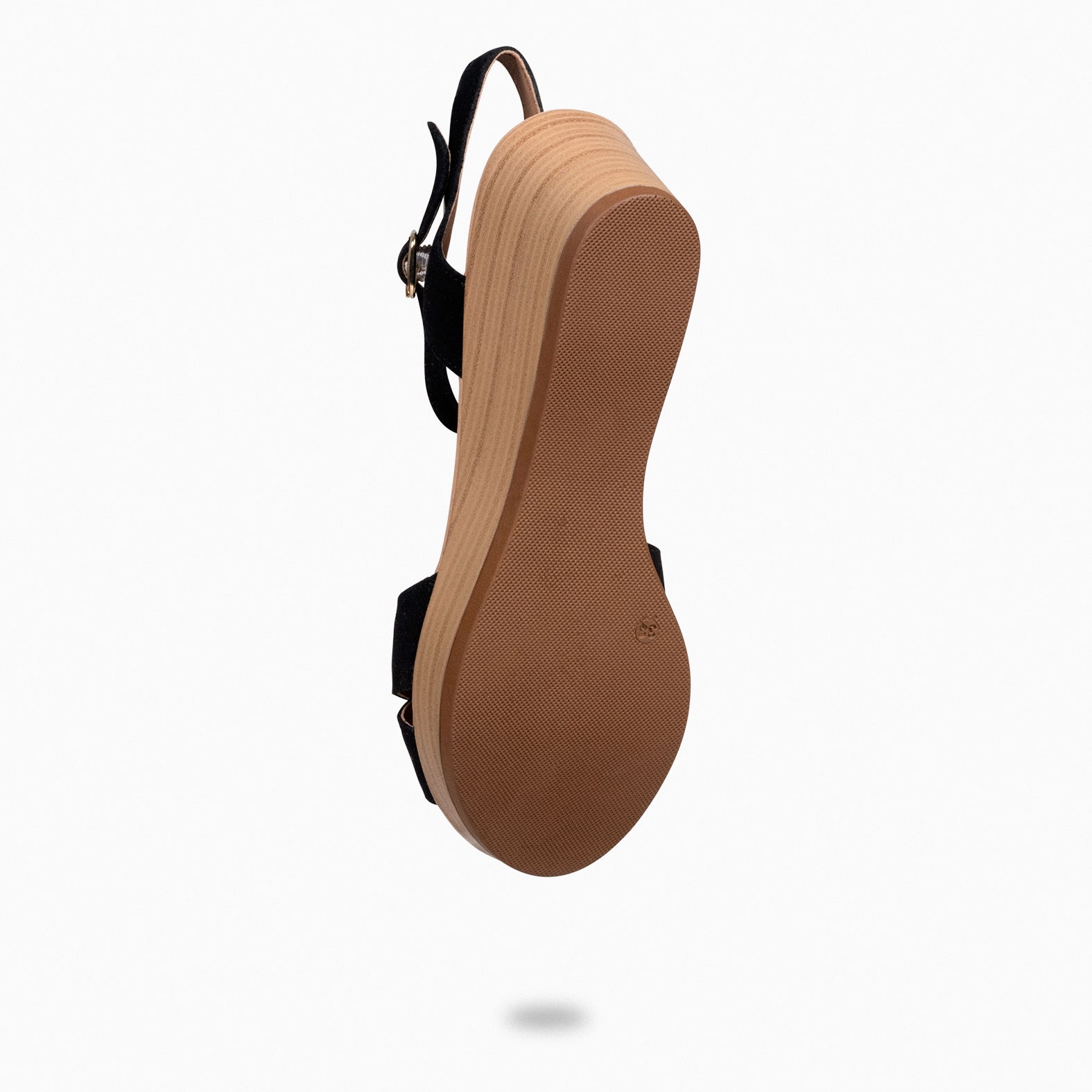 MAR - BLACK CASUAL WEDGE SANDALS