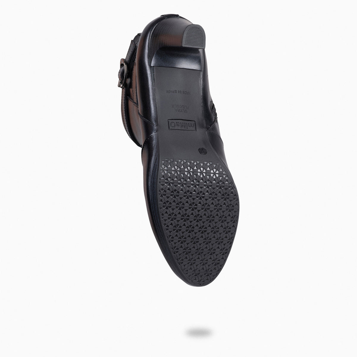 MILÁN – Botines de tacón y pulsera decorativa NEGRO