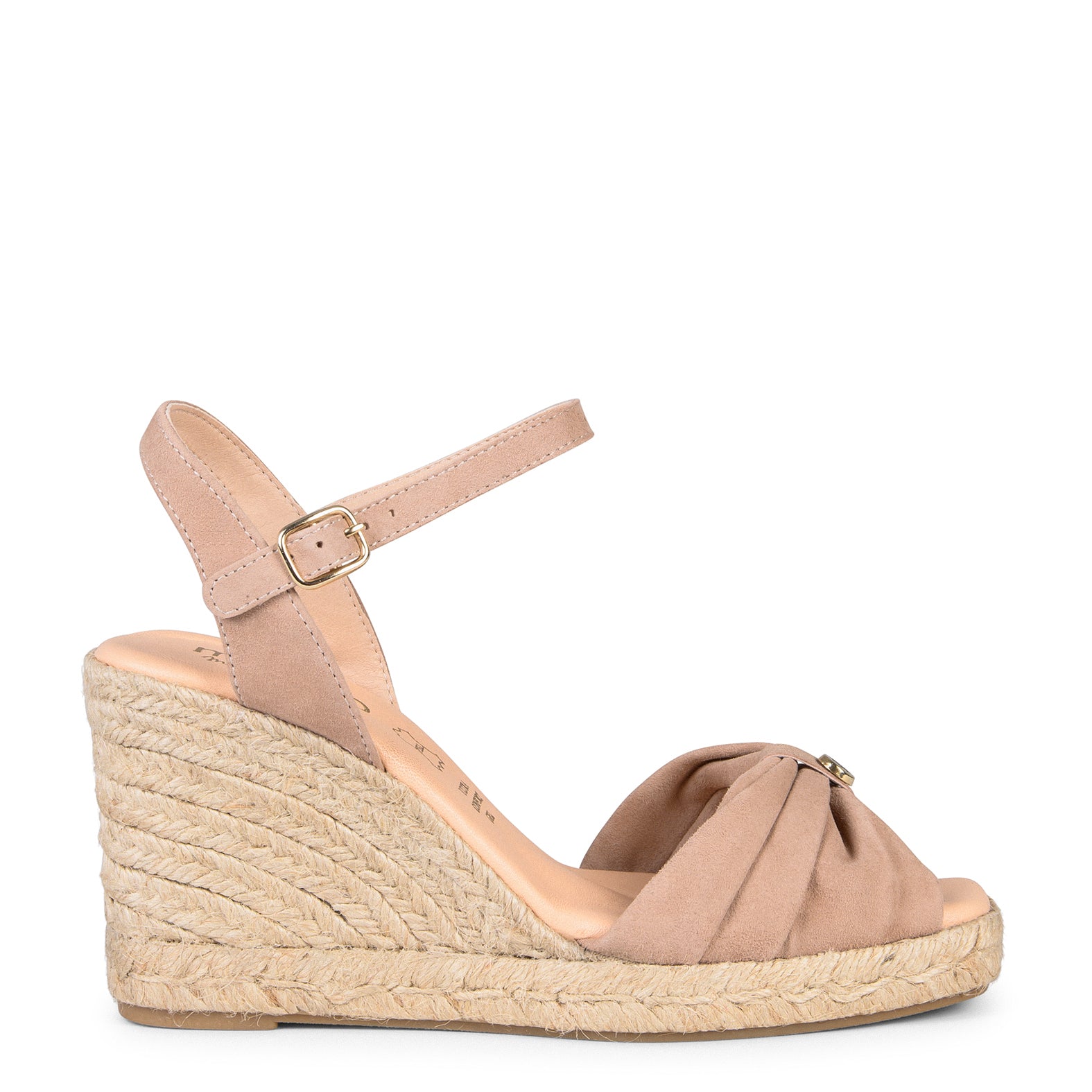 MIRASOL – NUDE high wedge espadrilles