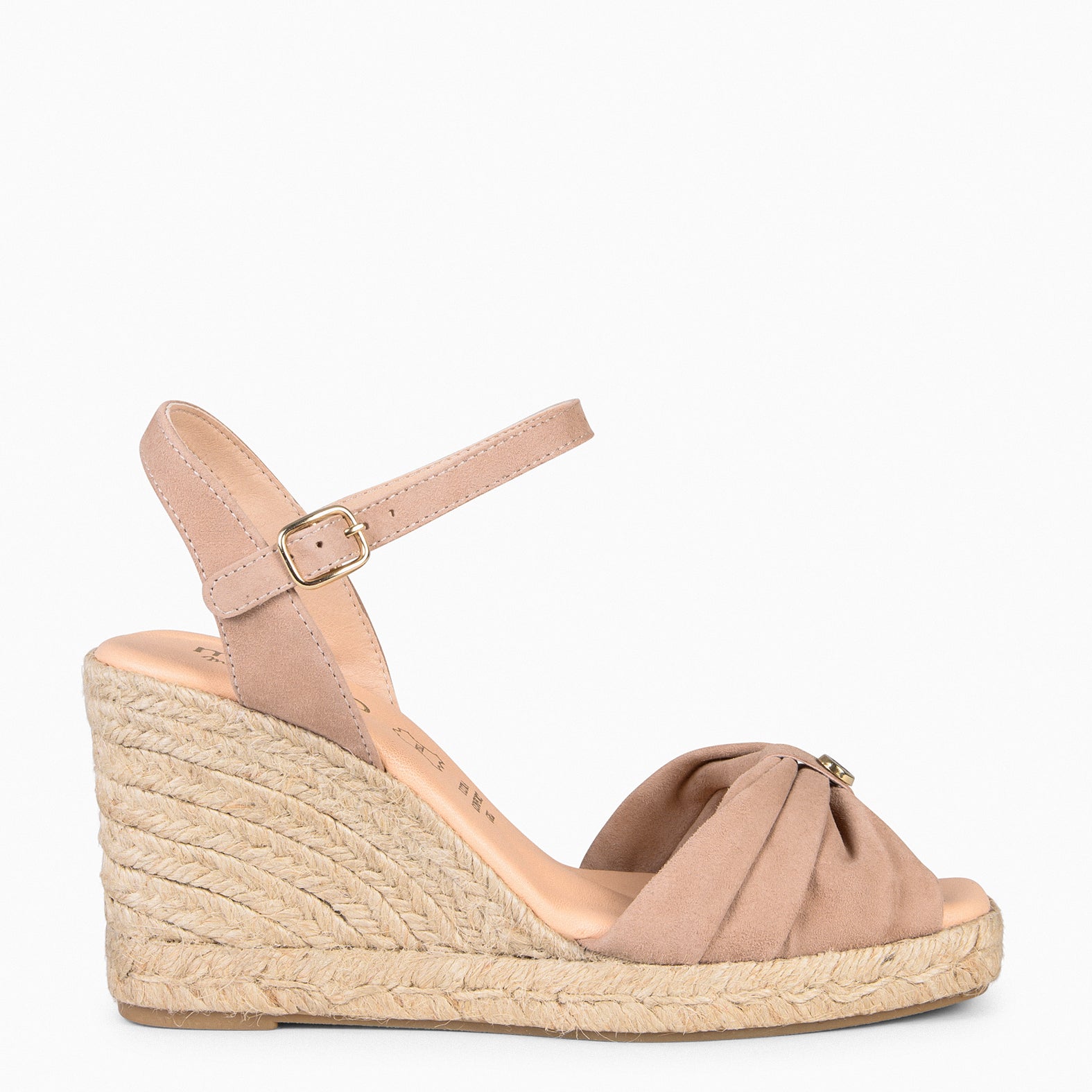 MIRASOL – NUDE high wedge espadrilles