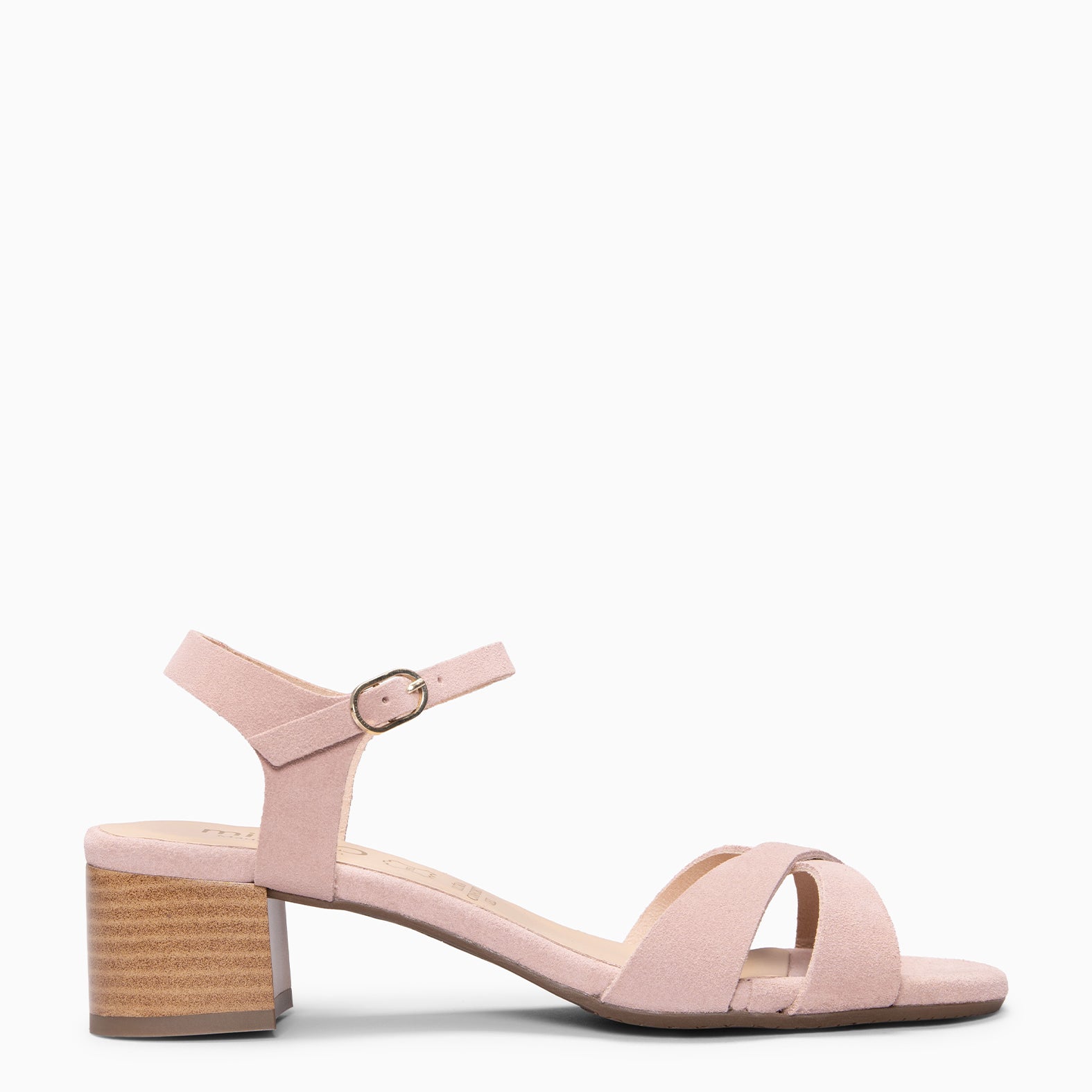 ORIANA - Sandalias de tacón de ante ROSA CLARO