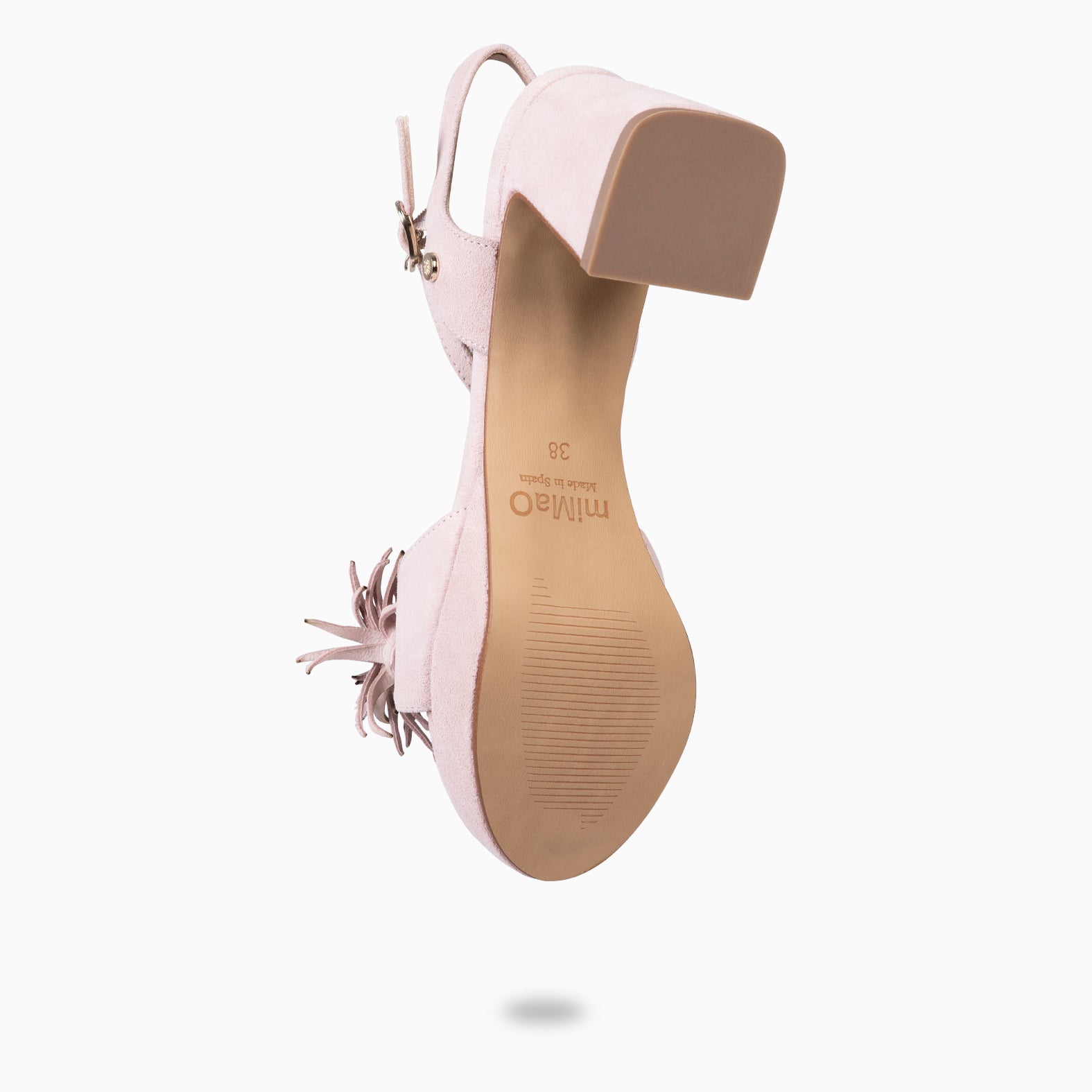 POMPON – Sandales à talon moyen NUDE