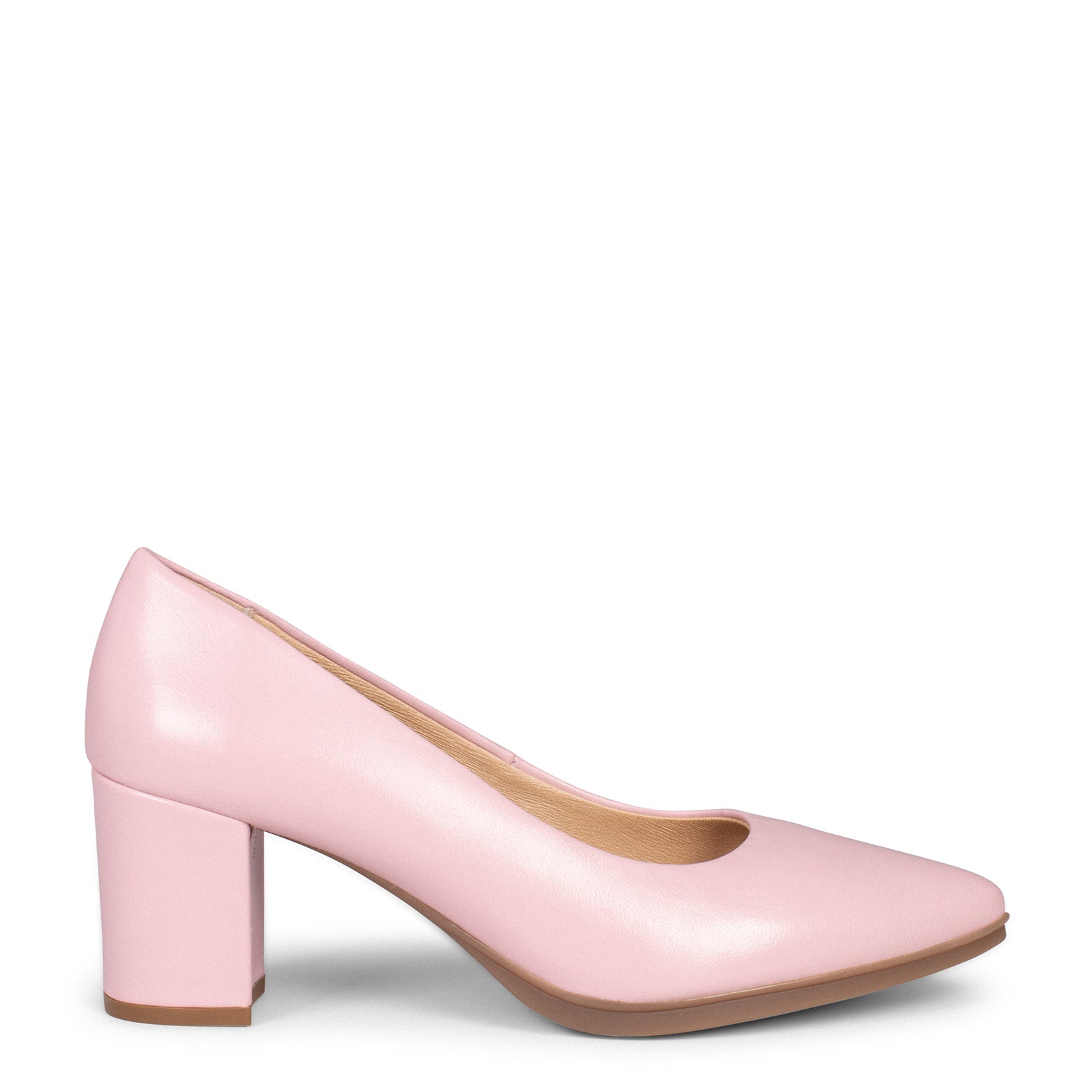 URBAN S SALON – PALE PINK nappa leather mid heel
