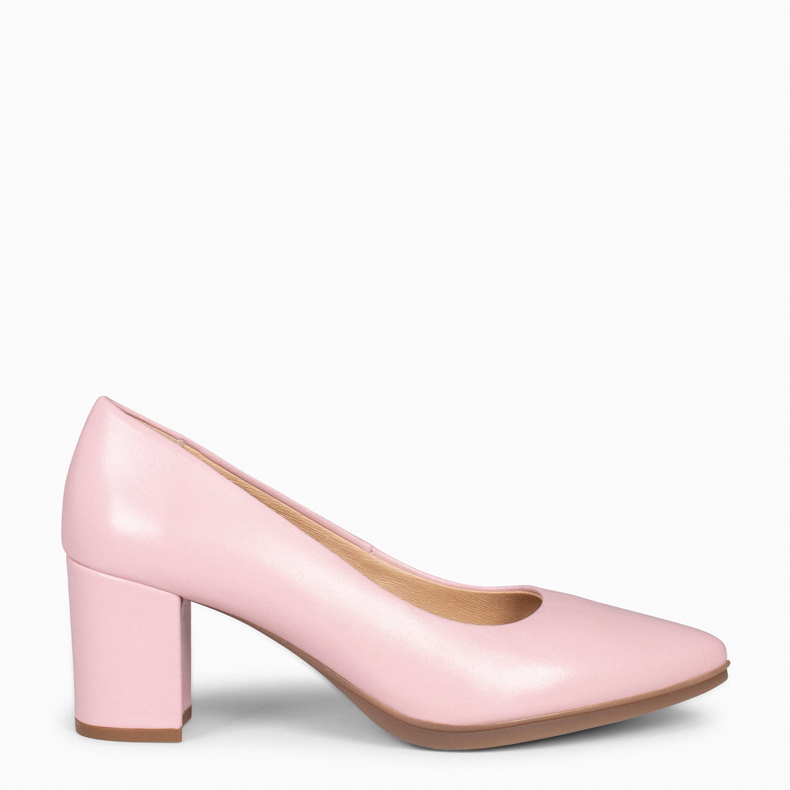 URBAN S SALON - Zapatos de tacón medio de napa ROSA