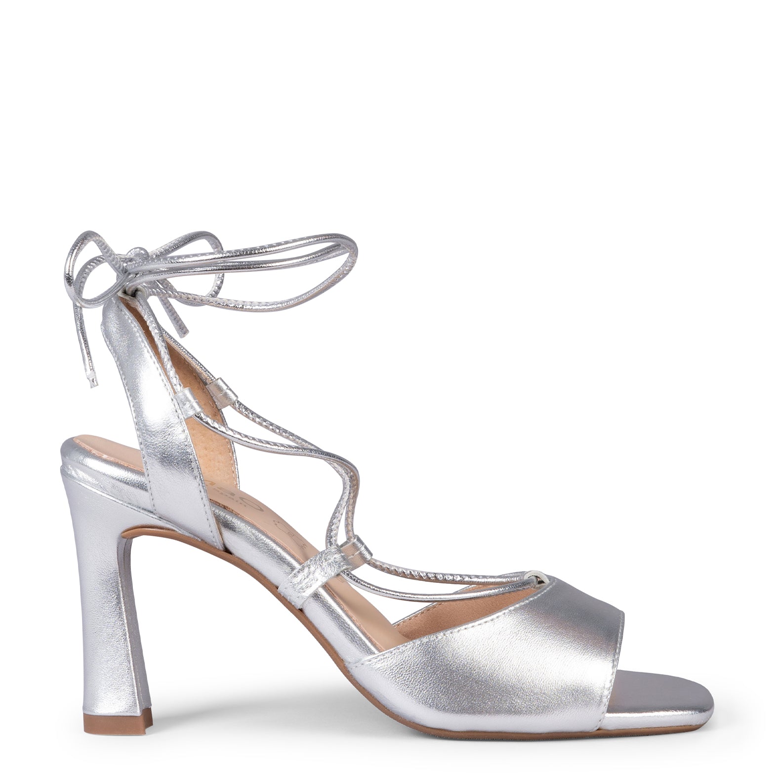 MÓNICA - SANDALIAS ELEGANTES DE TACÓN PLATA