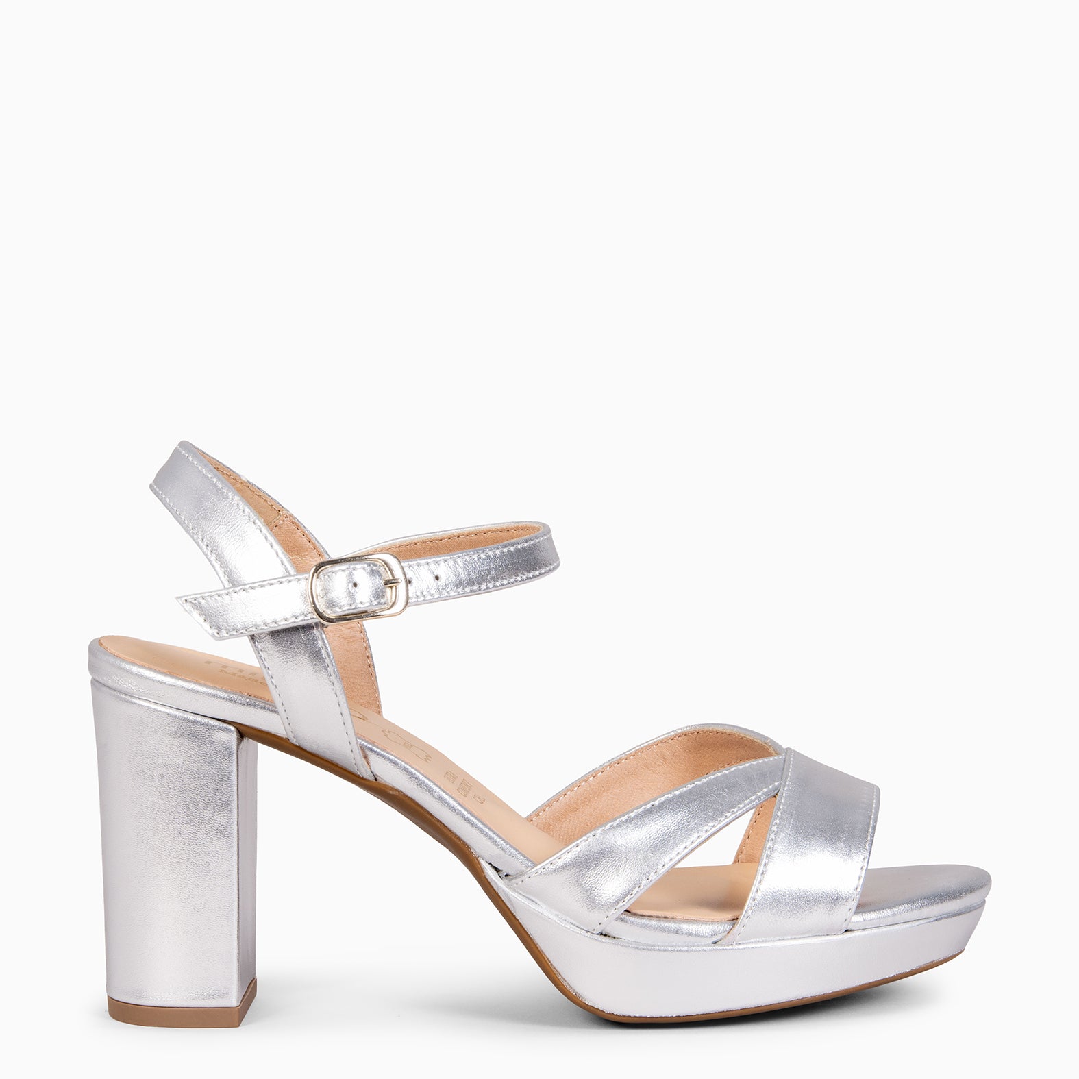 PARIS - Sandalias de fiesta con tacón alto y plataforma PLATEADO - miMaO ®