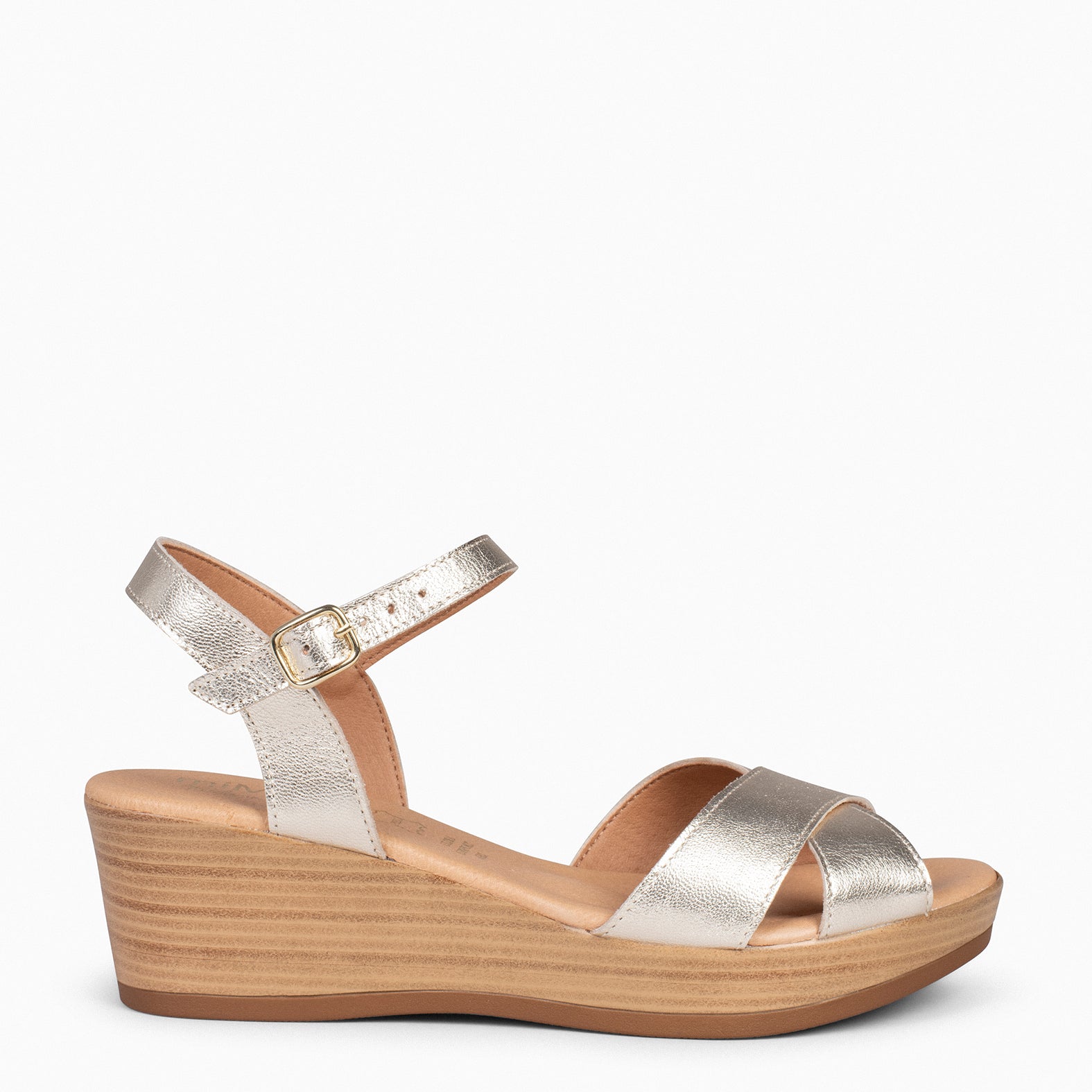 MAR - GOLDEN CASUAL WEDGE SANDALS
