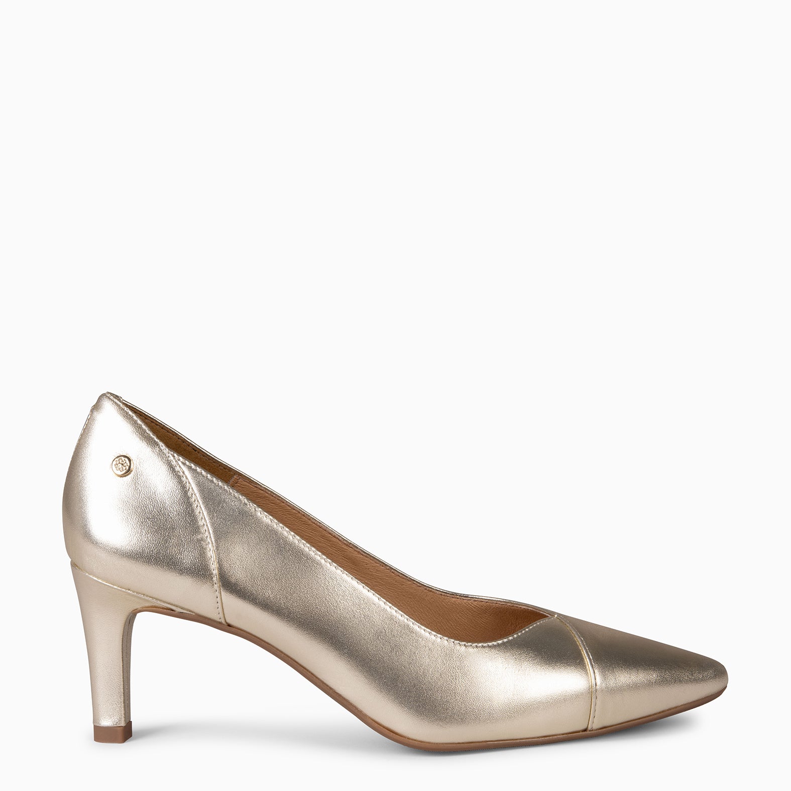 GLAM S - Zapatos de salón de tacón bajo PLATINO