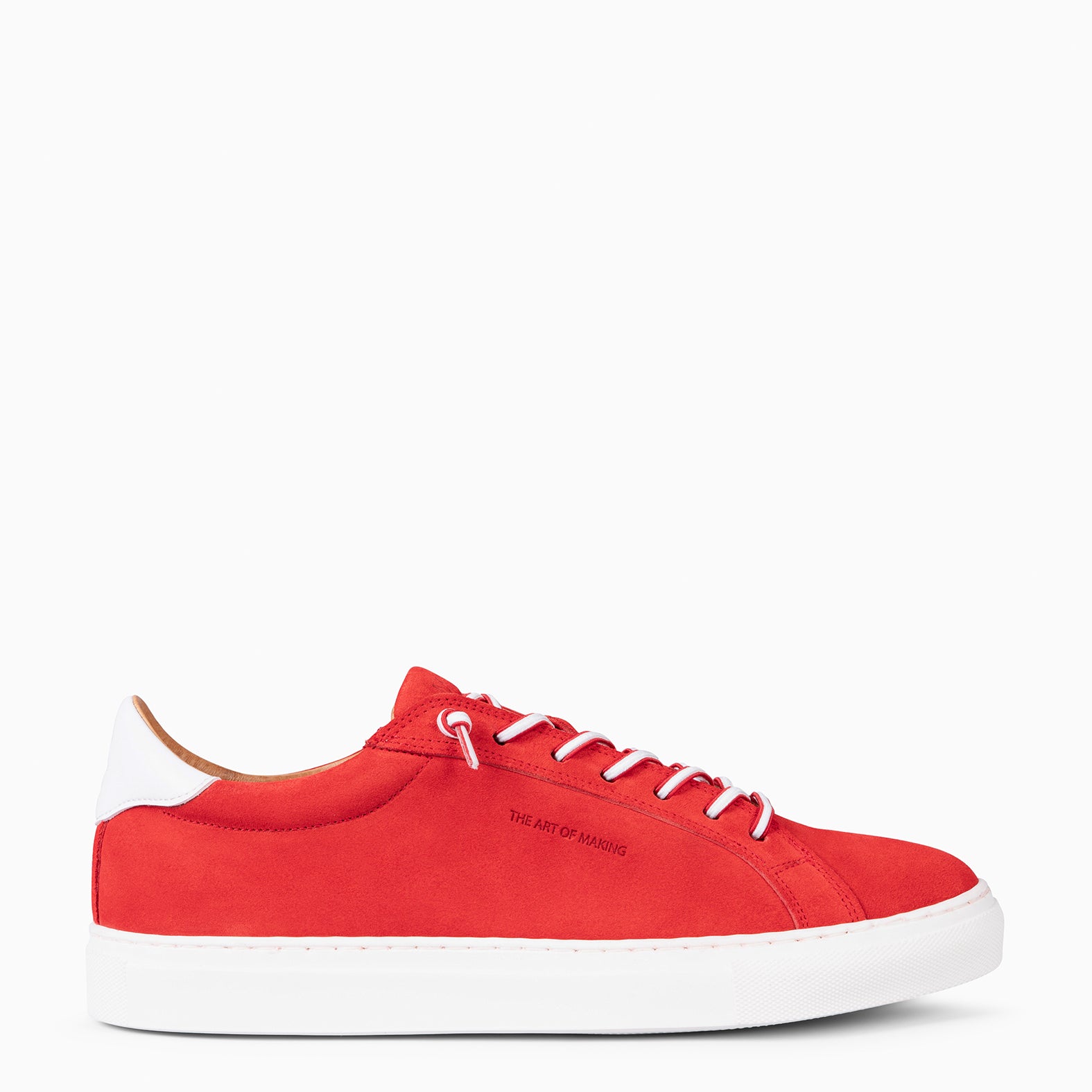 GAEL - Sneakers en daim ROUGE pour homme