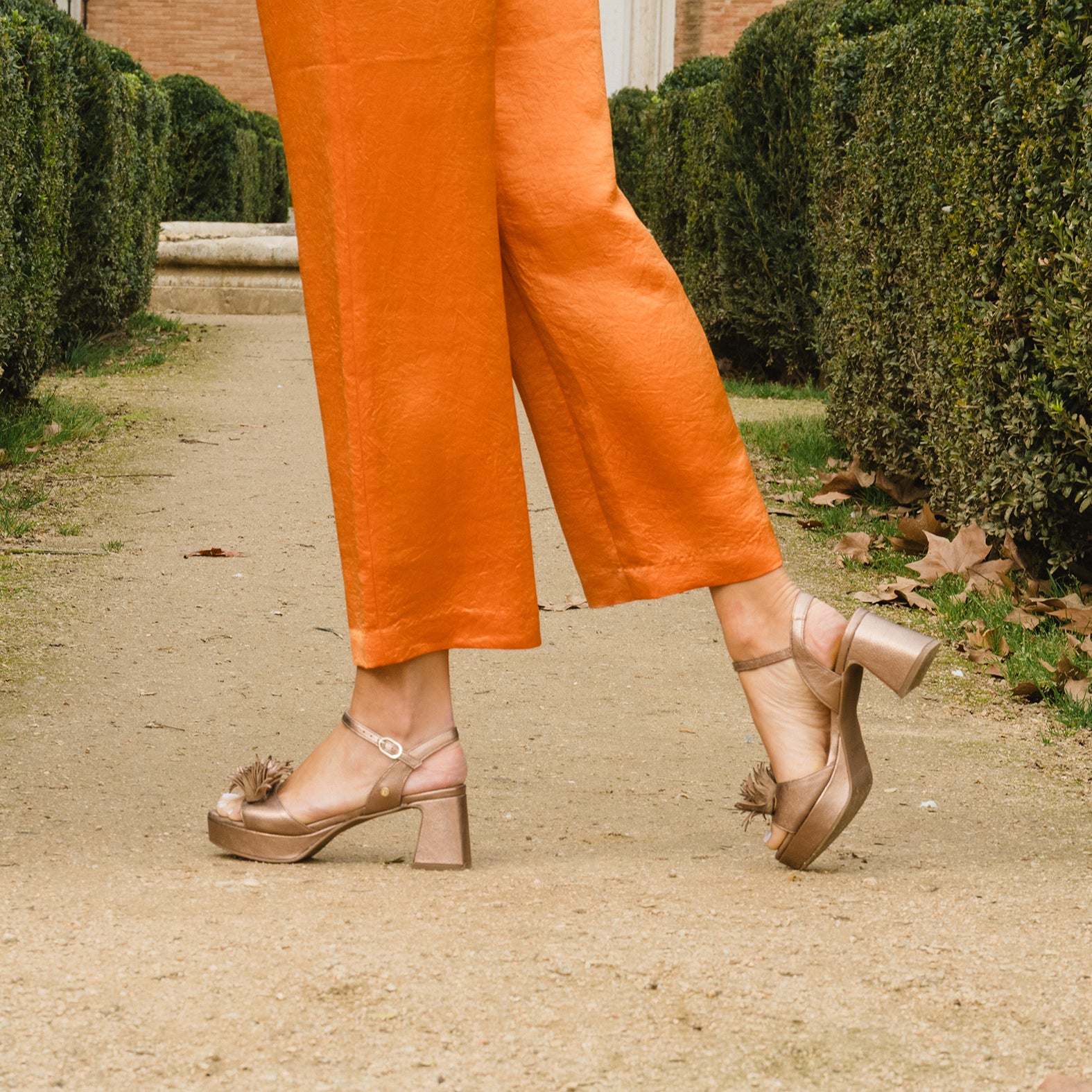 POMPÓN - Sandalias de tacón de vestir ROSE - miMaO ®