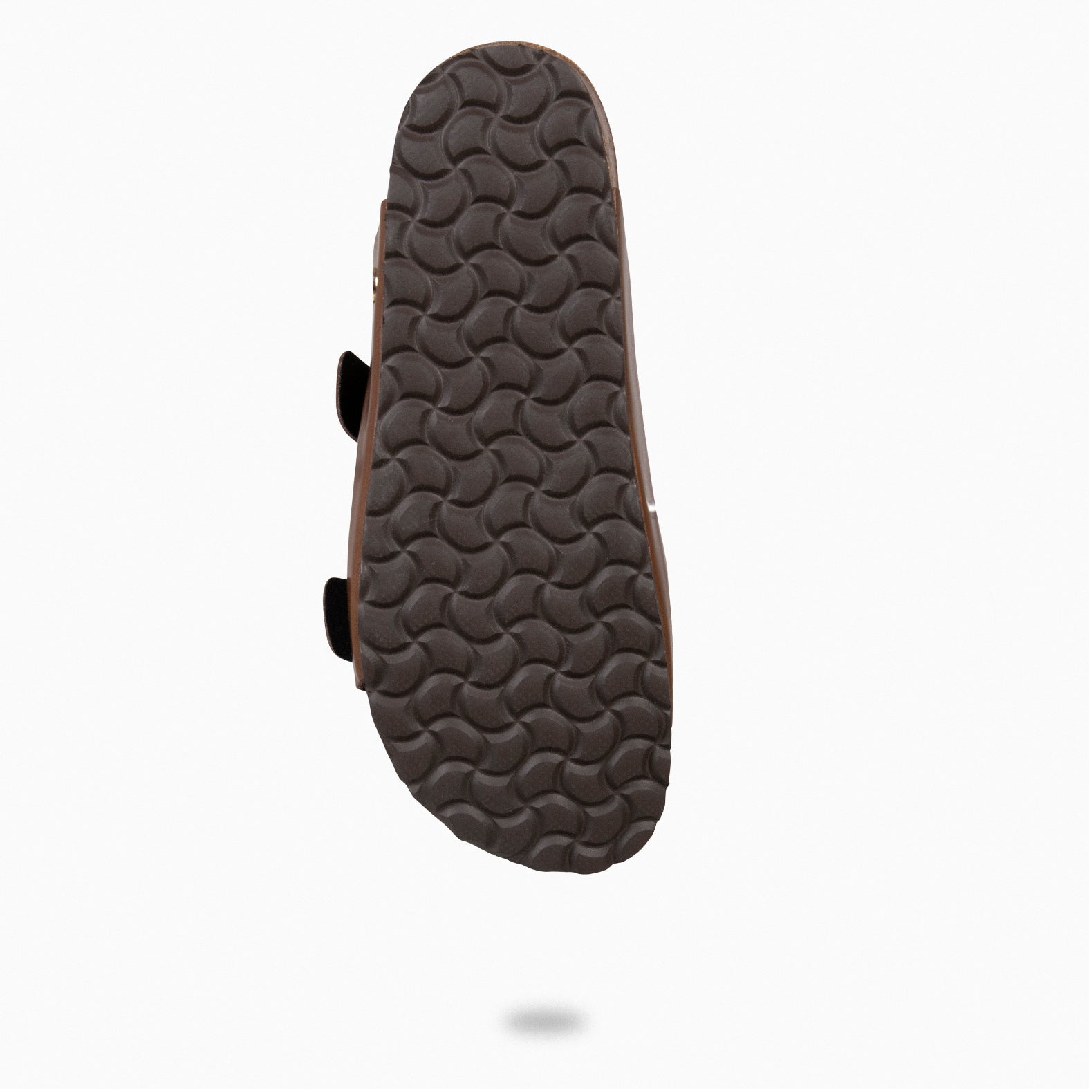 BALI – Sandales claquettes en liège et cuir MARRON