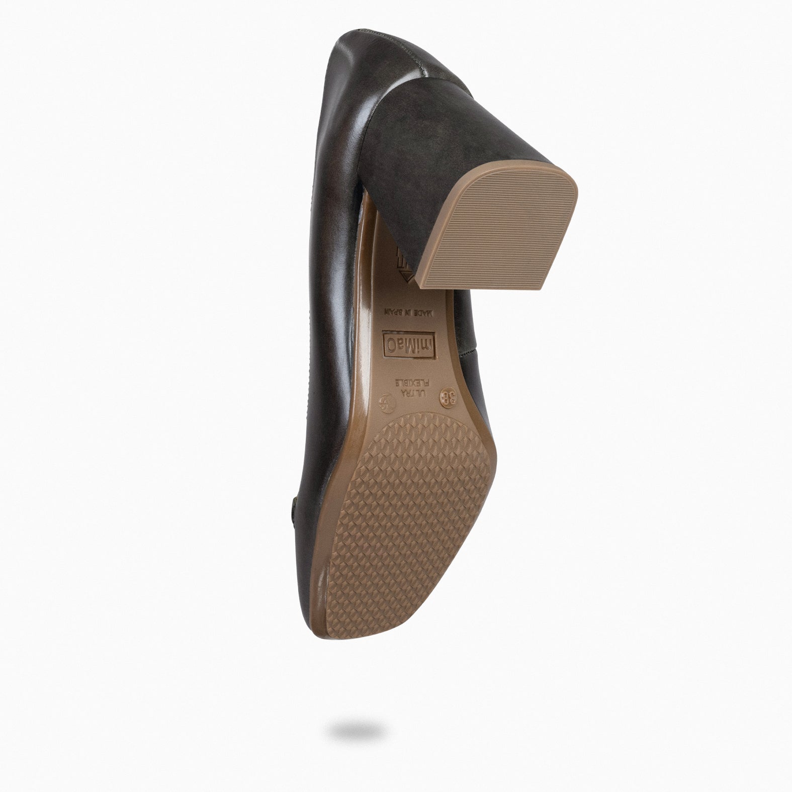 MIA – DARK GREEN Block heeled shoes