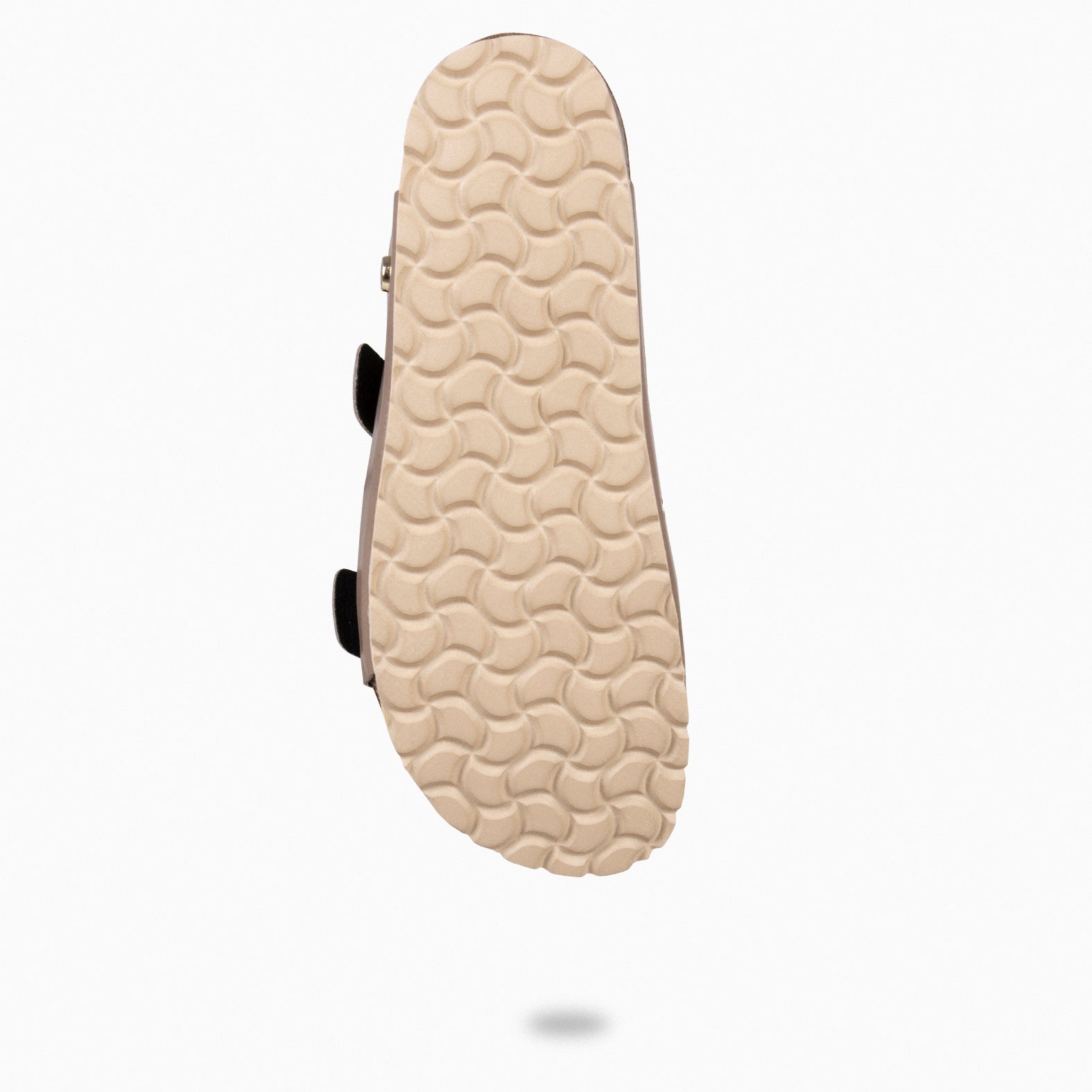 BALI – Sandales claquettes en liège et cuir TAUPE