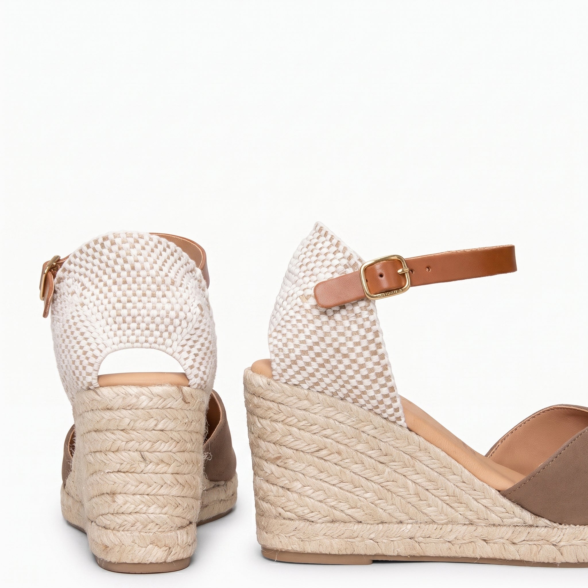 NERJA - Espadrilles à talon haut TAUPE