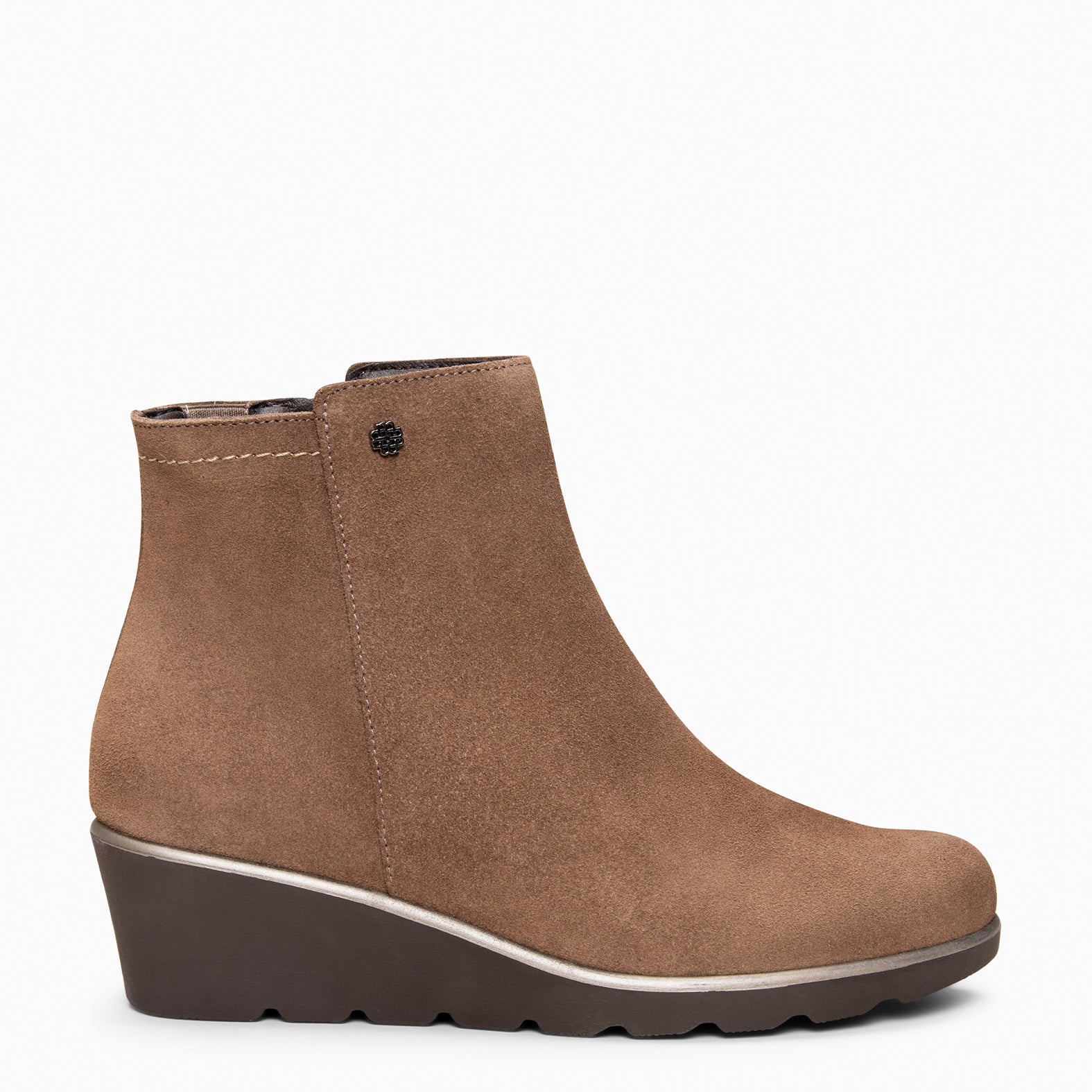 LULEA - Botín de serraje hidrófugo TAUPE