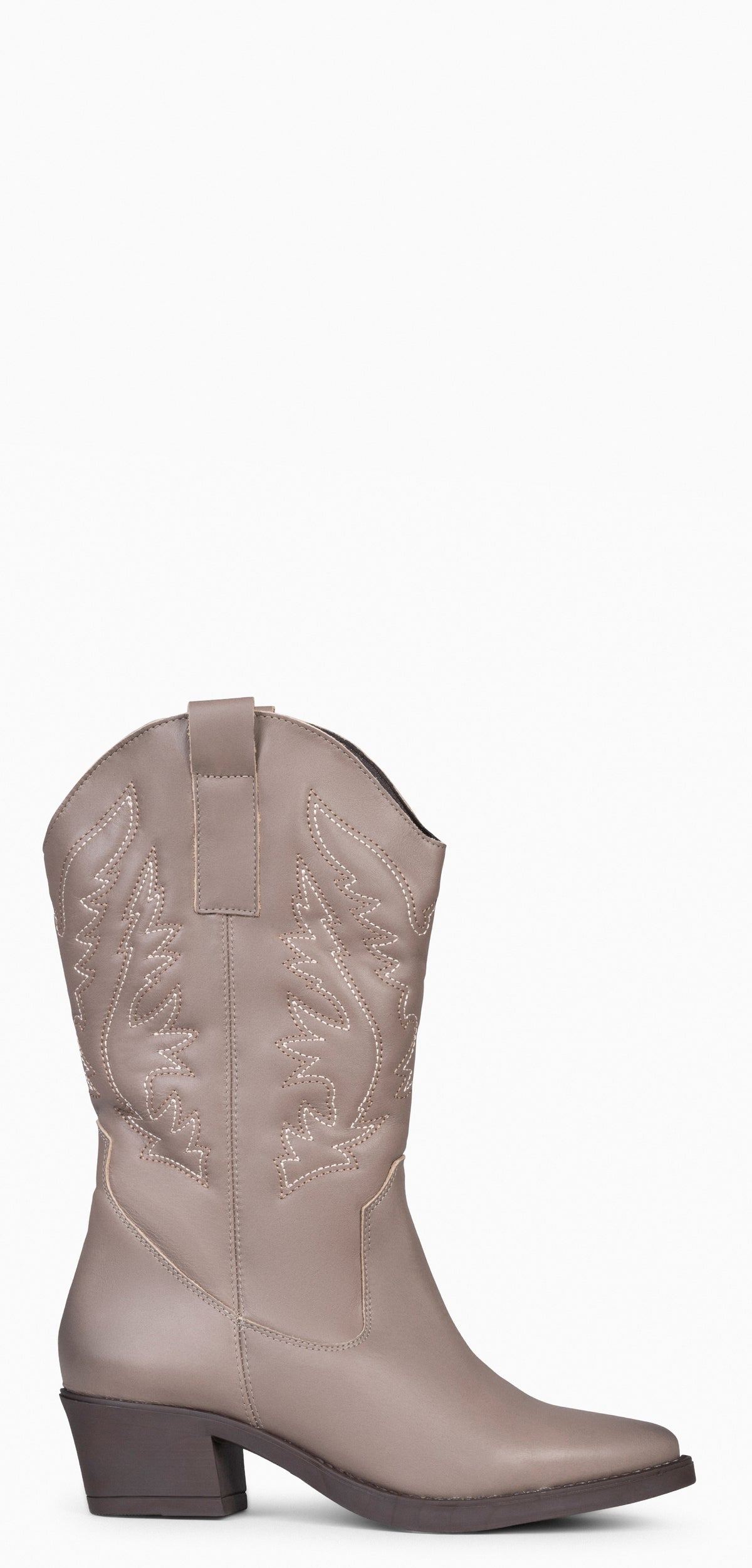 UTAH - Botas Cowboy bordado TAUPE