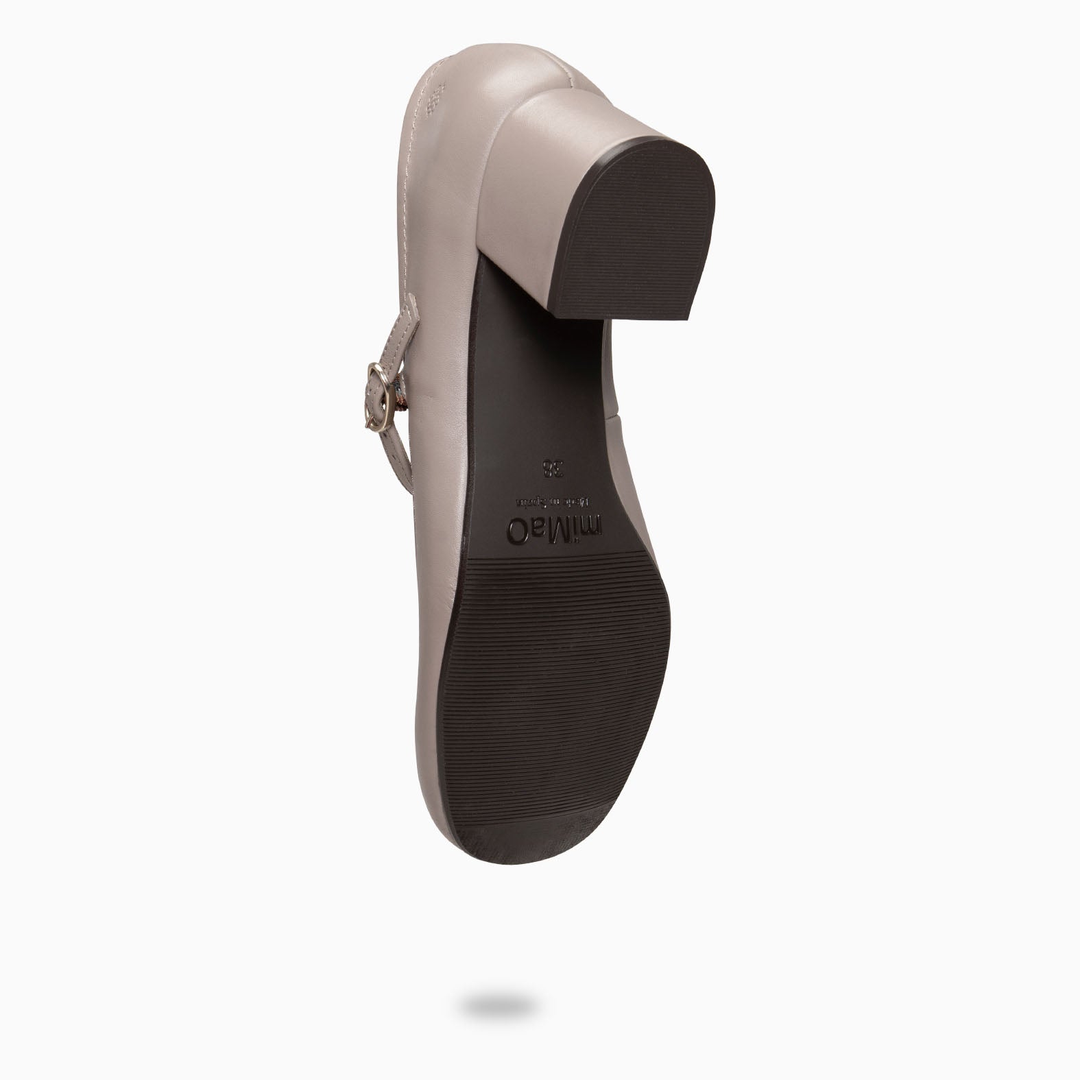 ROSALIA - TAUPE mary-janes wide heels baresoft