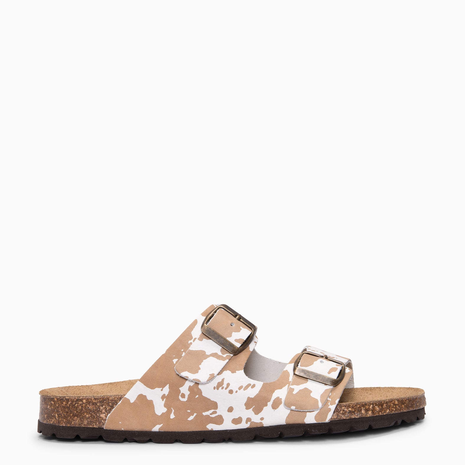 BORA - Sandalia tipo chancla CAMEL VACA