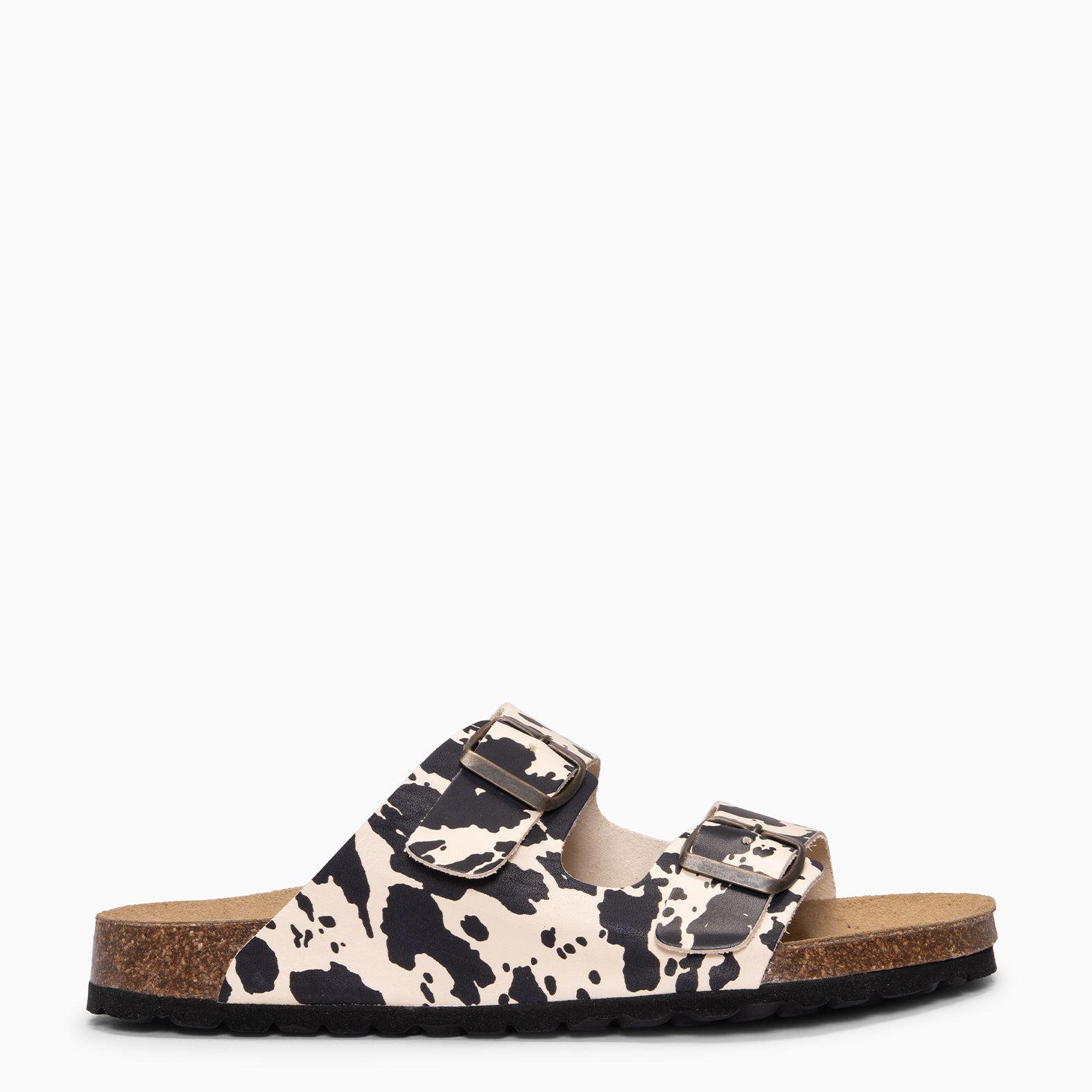 BORA - Sandalia tipo chancla NEGRO VACA