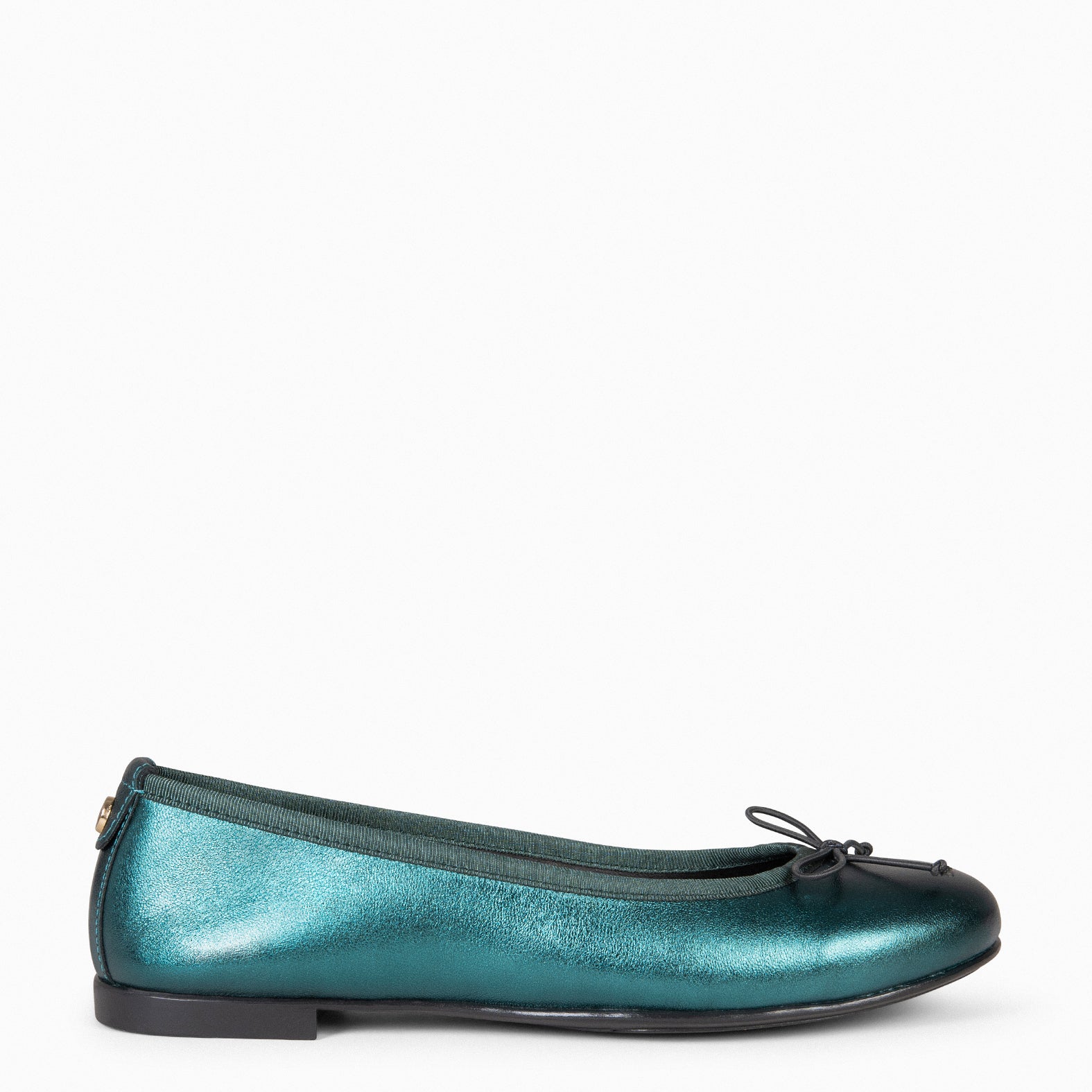 HELENE – GREEN METALLIC Ballerinas with lace miMaO ®