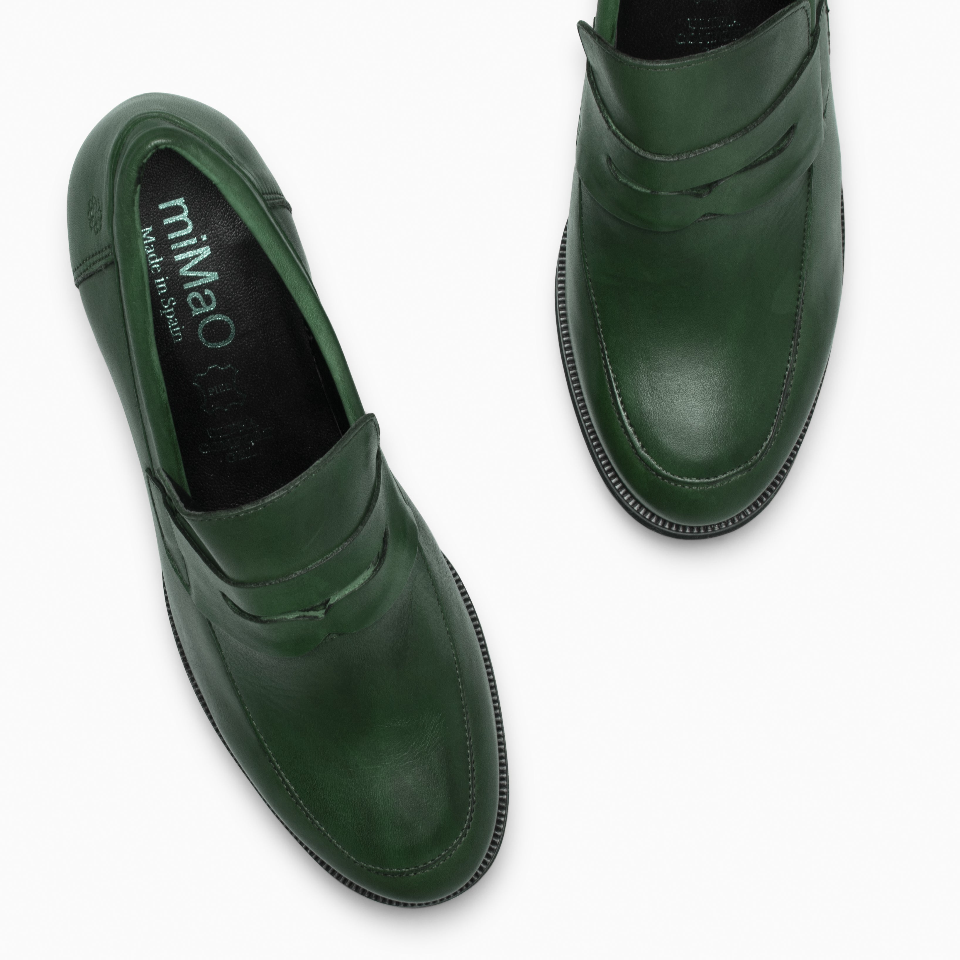 TREND - Mocasín con tacón y plataforma VERDE