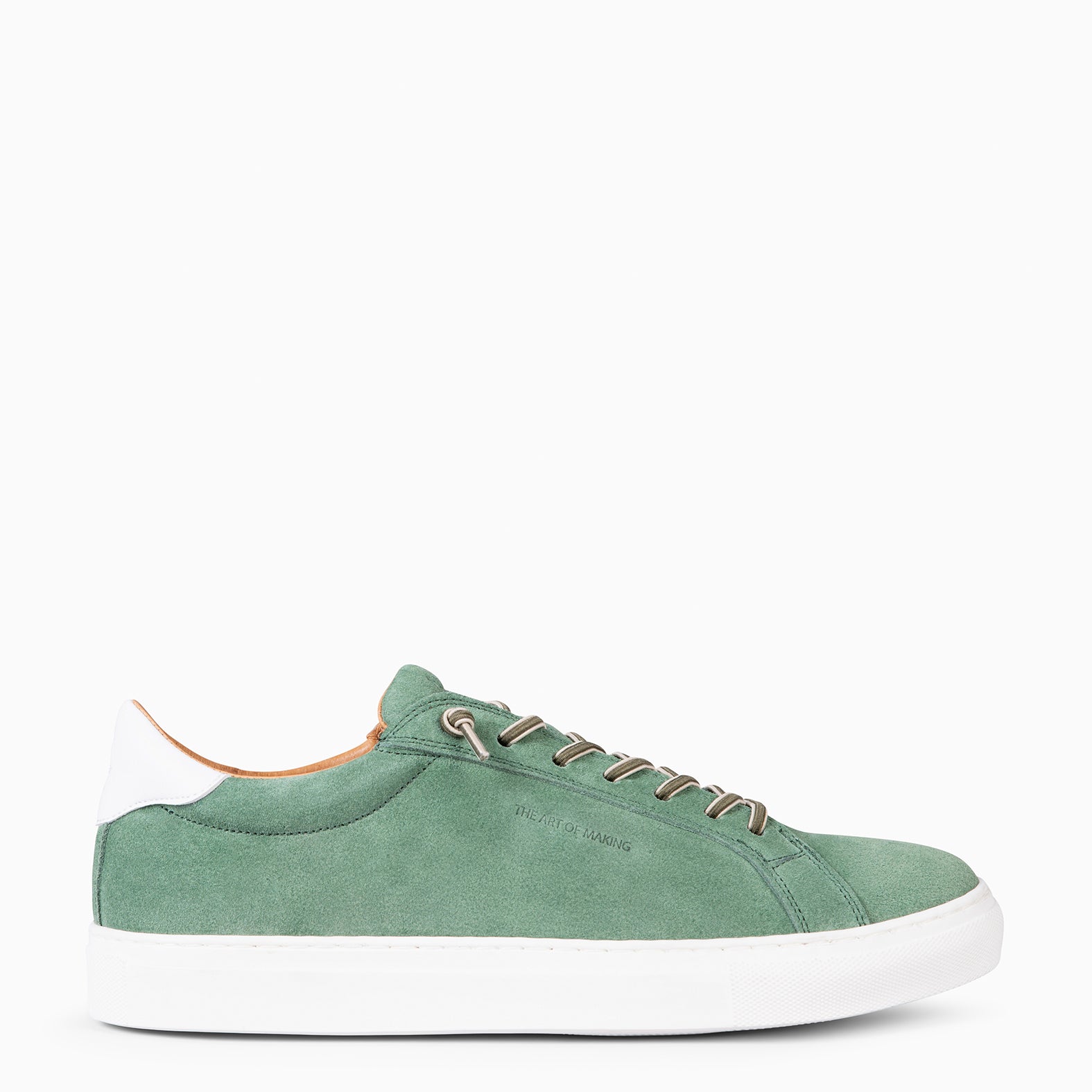 GAEL - Sneakers en daim VERT pour homme