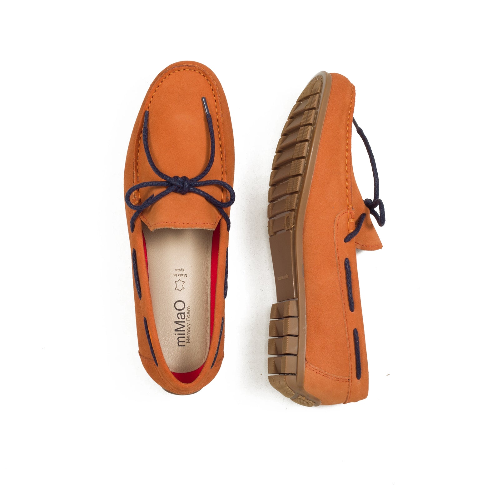 CORDÓN – Mocasín de hombre NARANJA con cordón