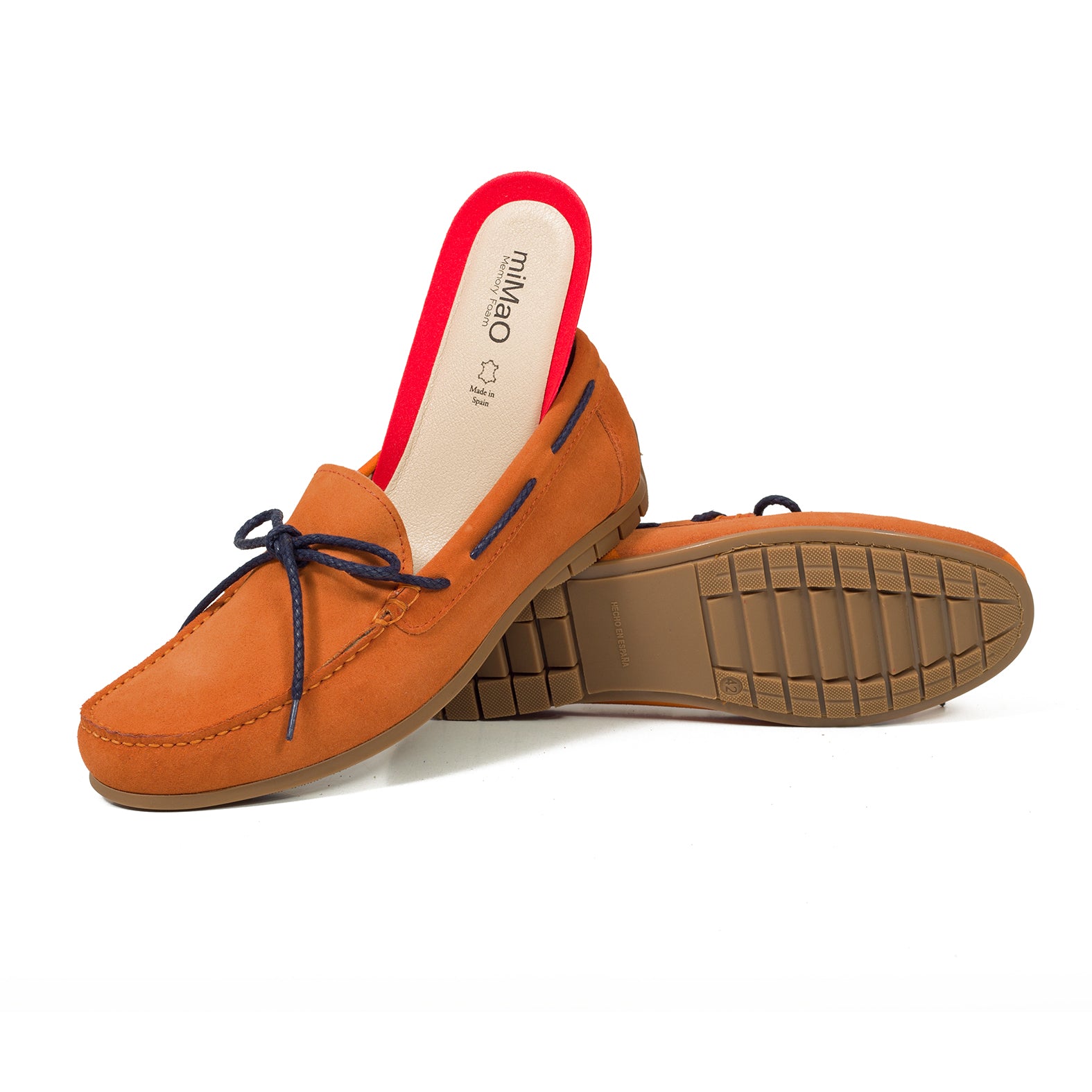 CORDÓN – Mocasín de hombre NARANJA con cordón