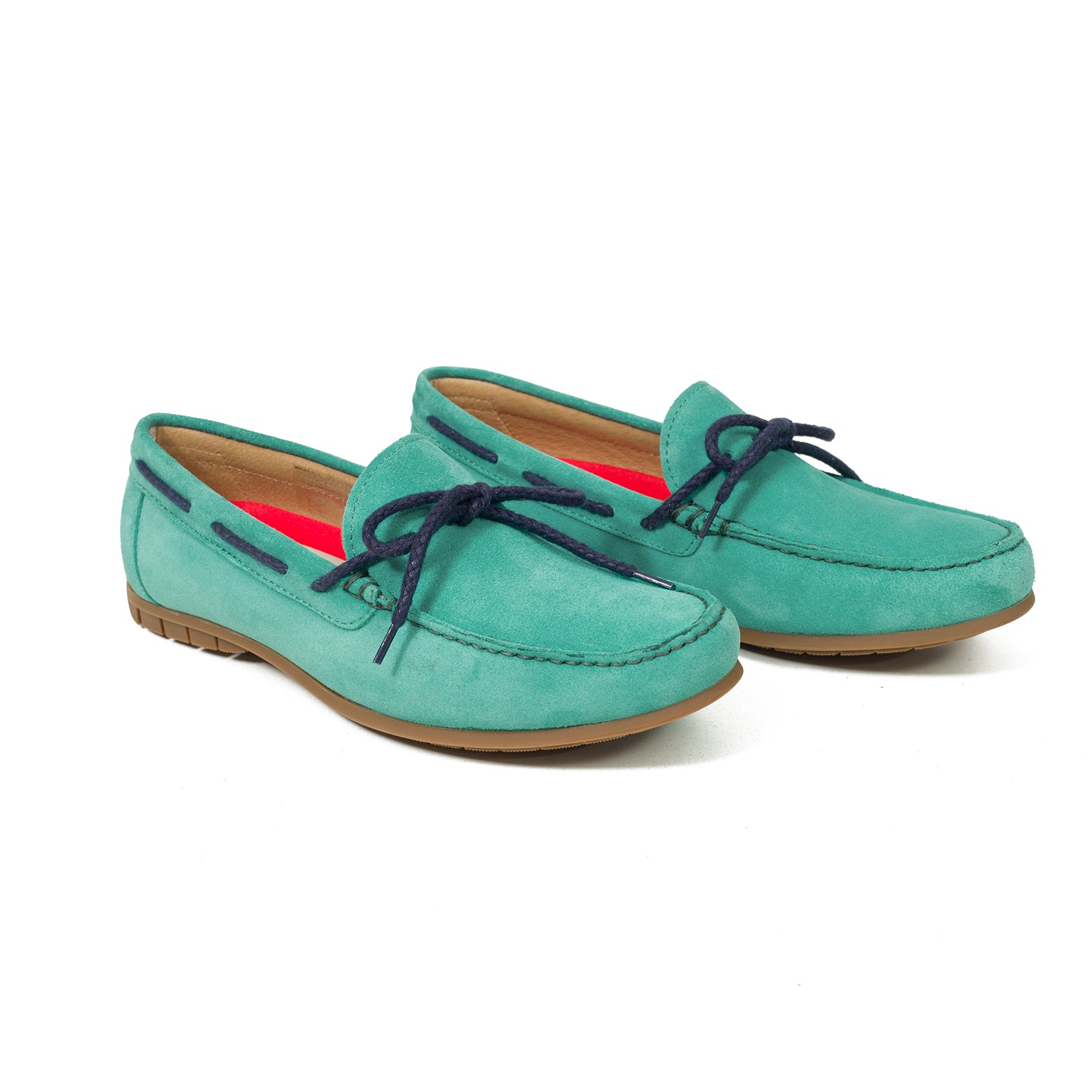 LACETS - Mocassin pour homme à lacets BLEU TURQUOISE