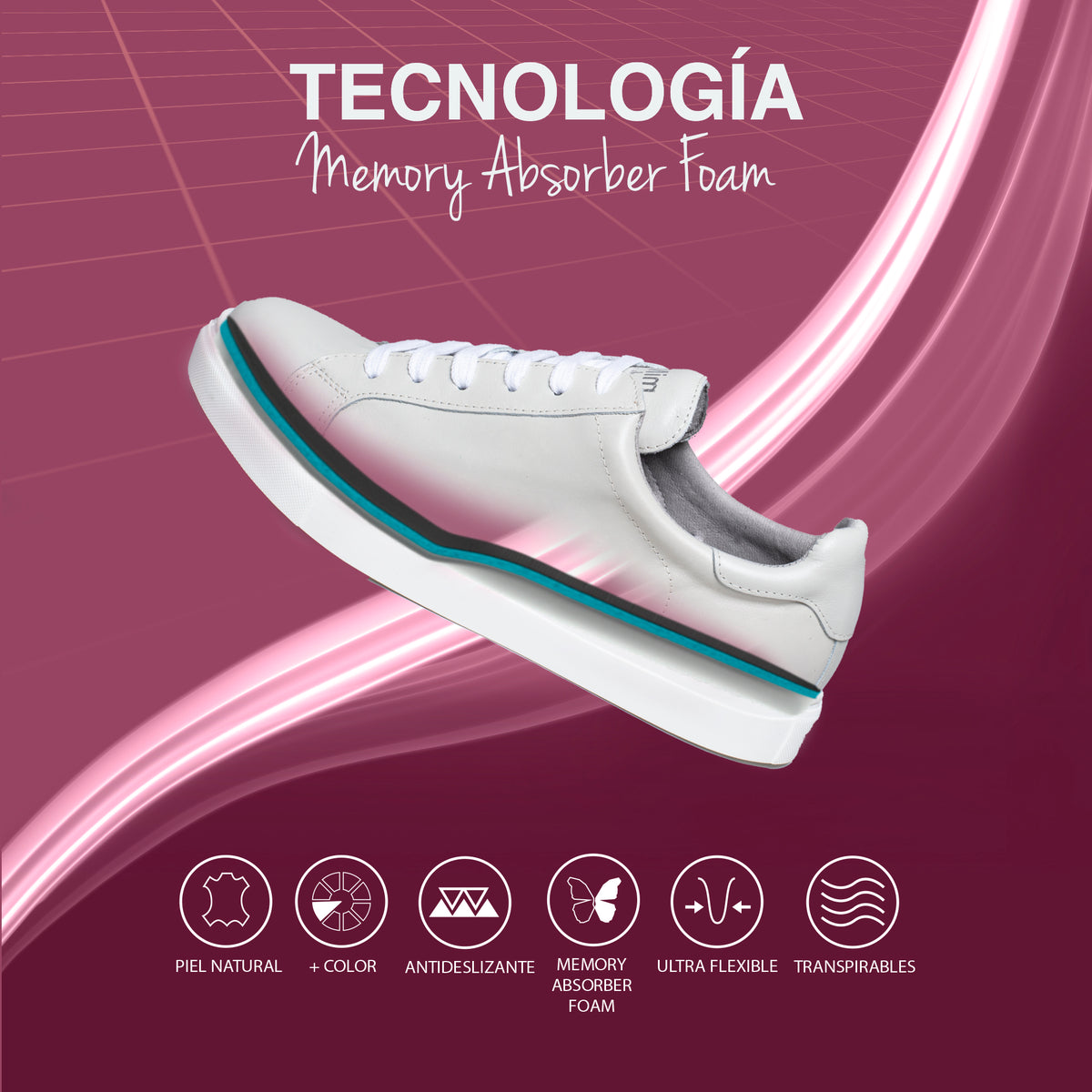 SNEAKER MEMORY ABSORBER FOAM - Chaussures de sport pour femme GRIS