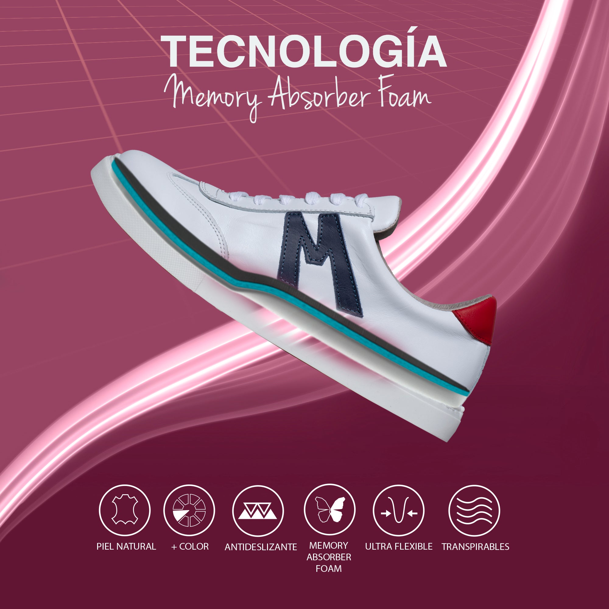 MÓNACO- Zapatillas de hombre VERDE/BLANCO