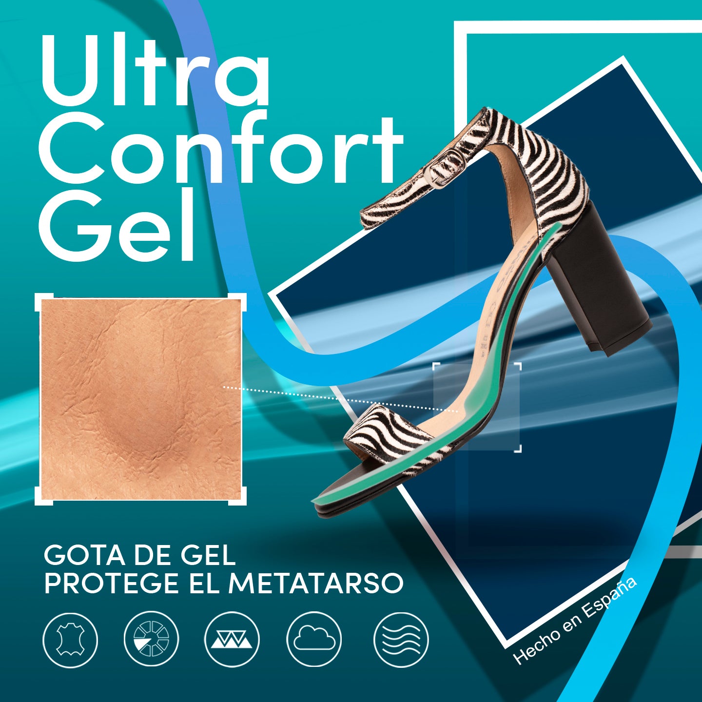 SAVANNAH Sandalia animal print LEOPARDO de tacón alto