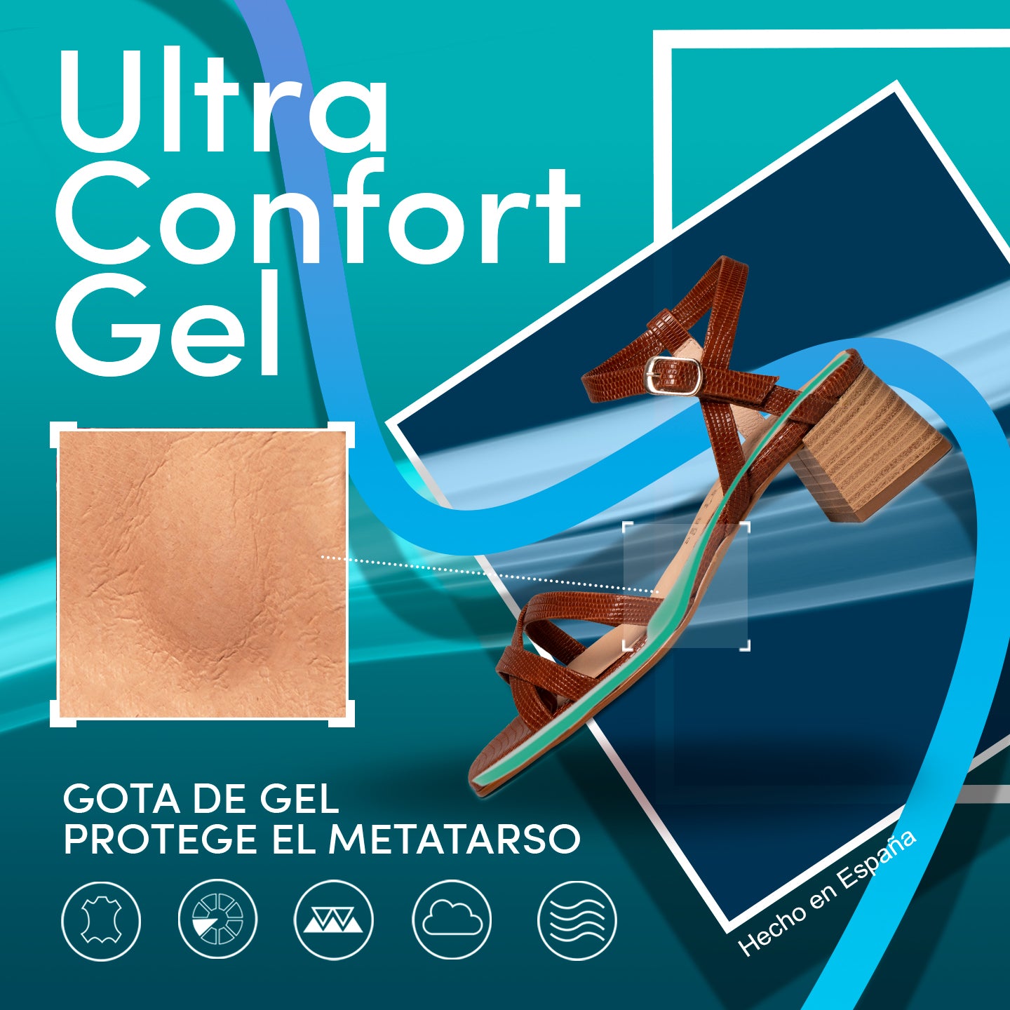 ELEGANT Sandalias AZUL MARINO de vestir textura Serpiente