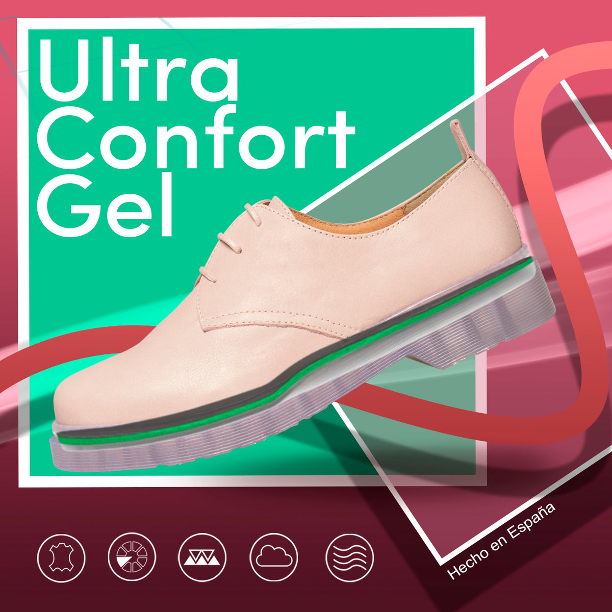 INGLÉS – Zapato de mujer con cordones BLANCO